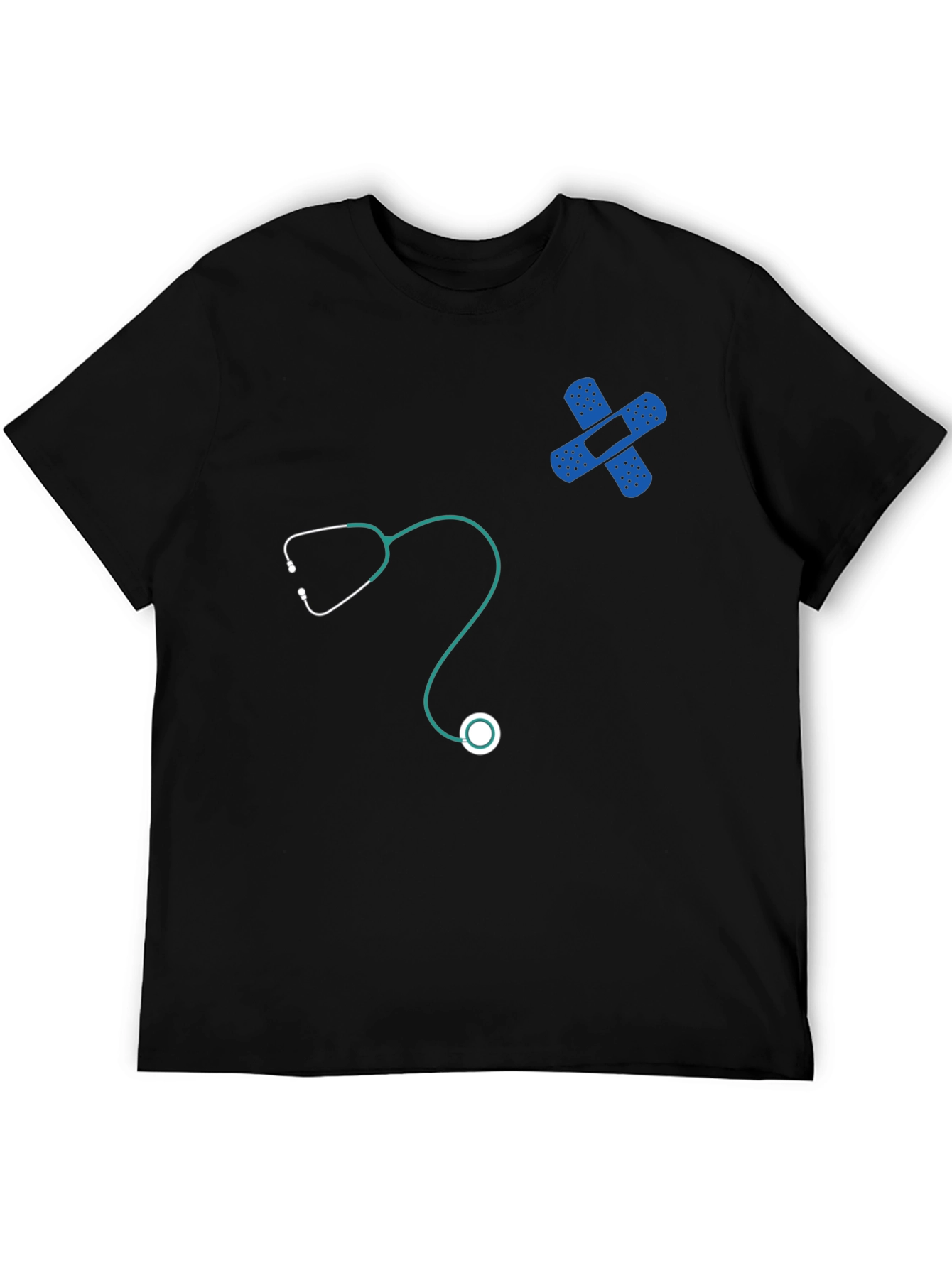 Medical Humor T-Shirt - Stethoscope & Bandage Design