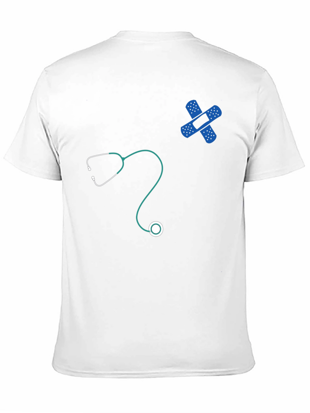 Medical Humor T-Shirt - Stethoscope & Bandage Design