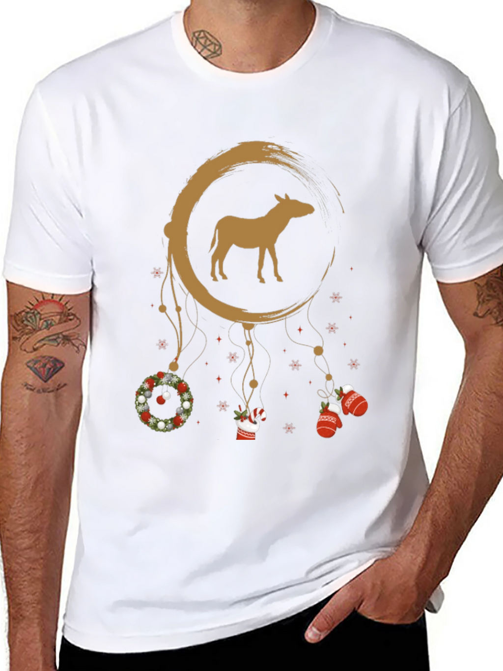 Festive Donkey Dreamcatcher Graphic Tee
