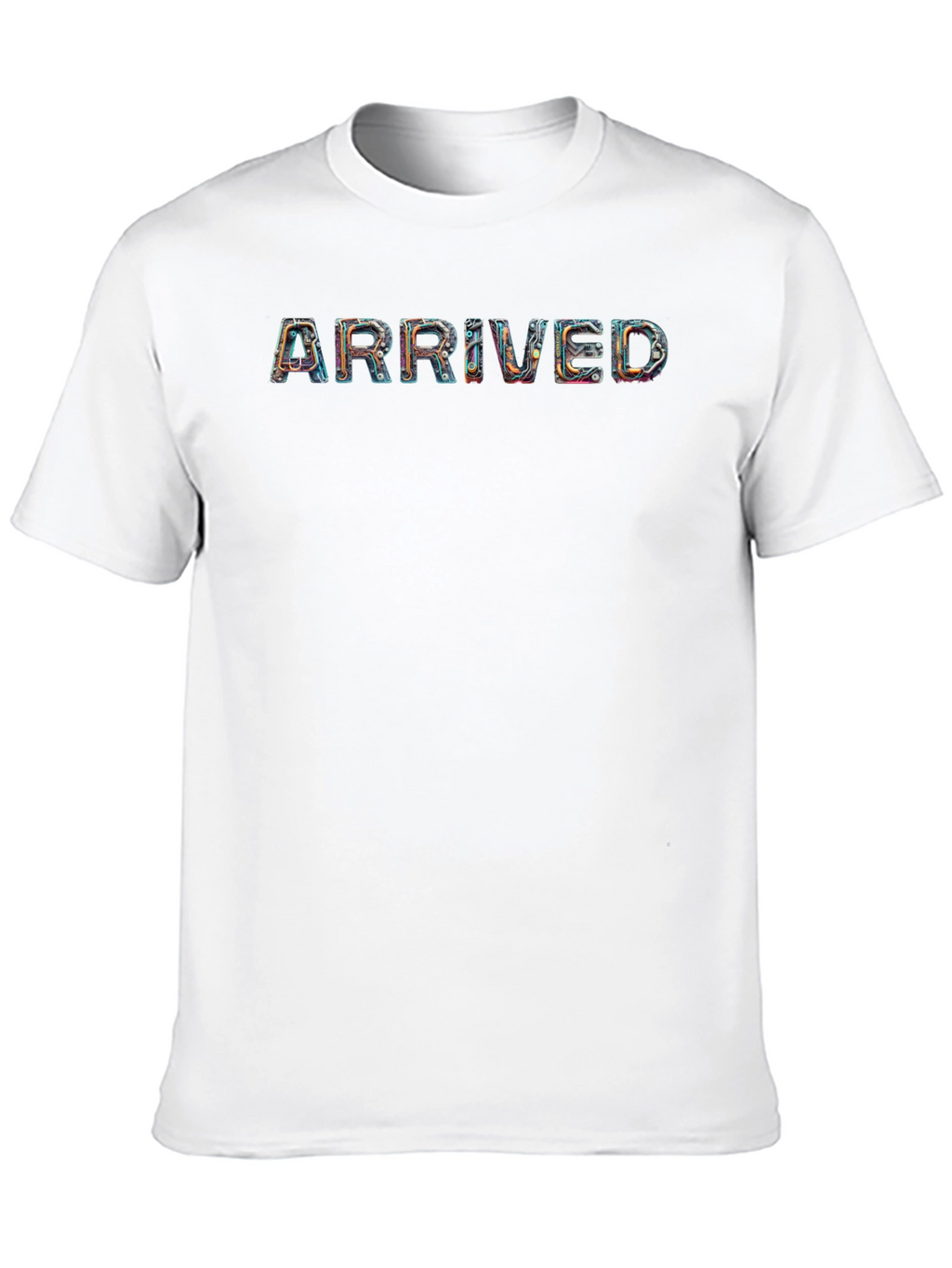 Arrived Graphic Tee - Unique Design Black T-Shirt