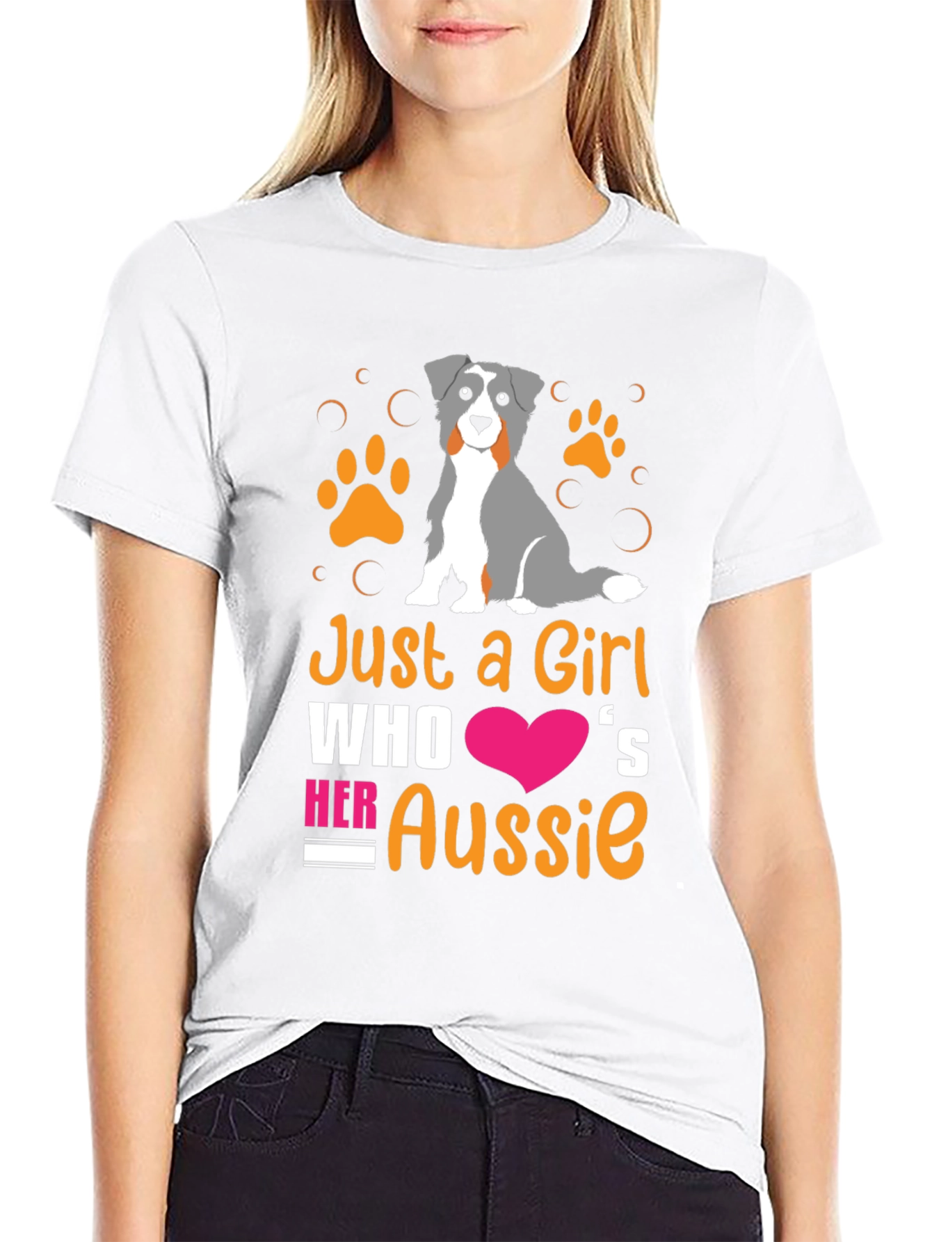 Just a Girl Who Loves Her Aussie T-Shirt