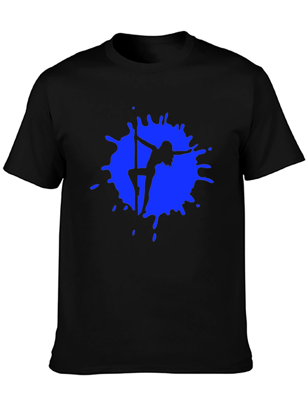 Pole Dancer Silhouette Graphic Black T-Shirt