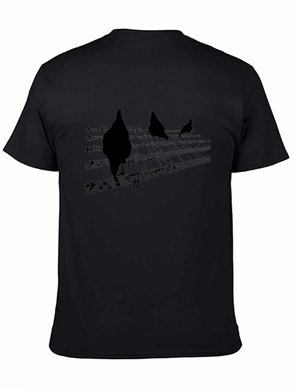 Musical Chicken T-Shirt - Black Graphic Tee