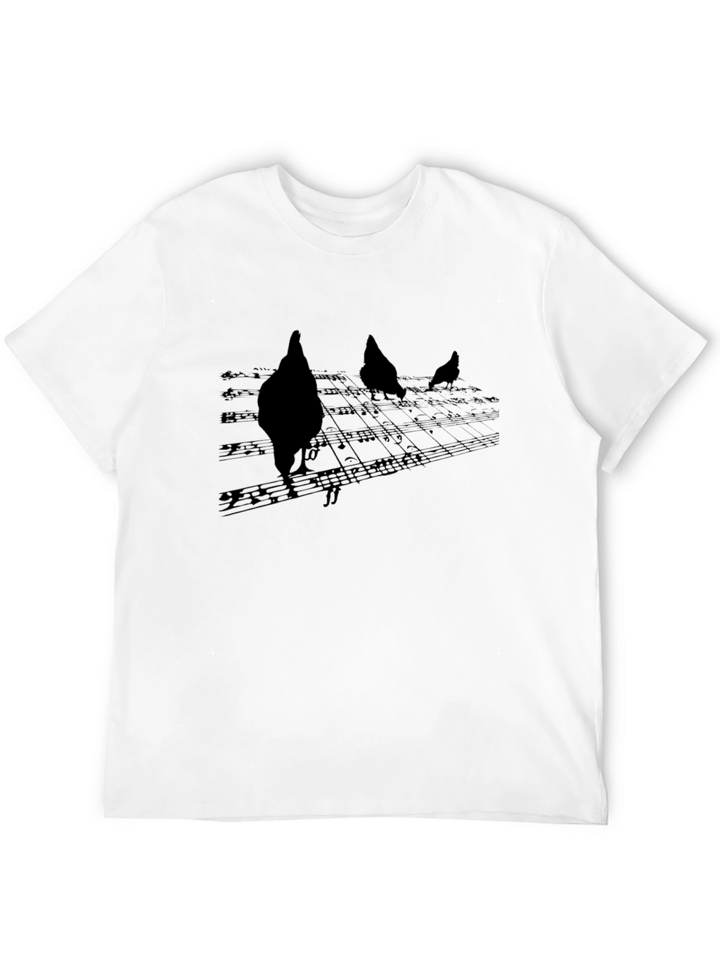 Musical Chicken T-Shirt - Black Graphic Tee