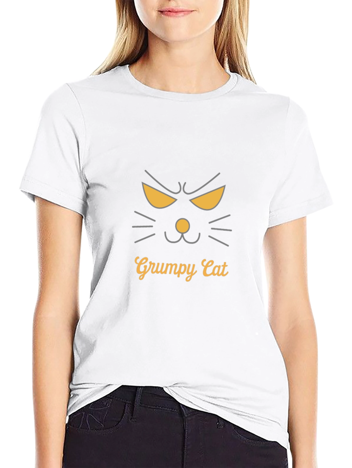 Grumpy Cat Graphic Tee - Mens Black T-Shirt