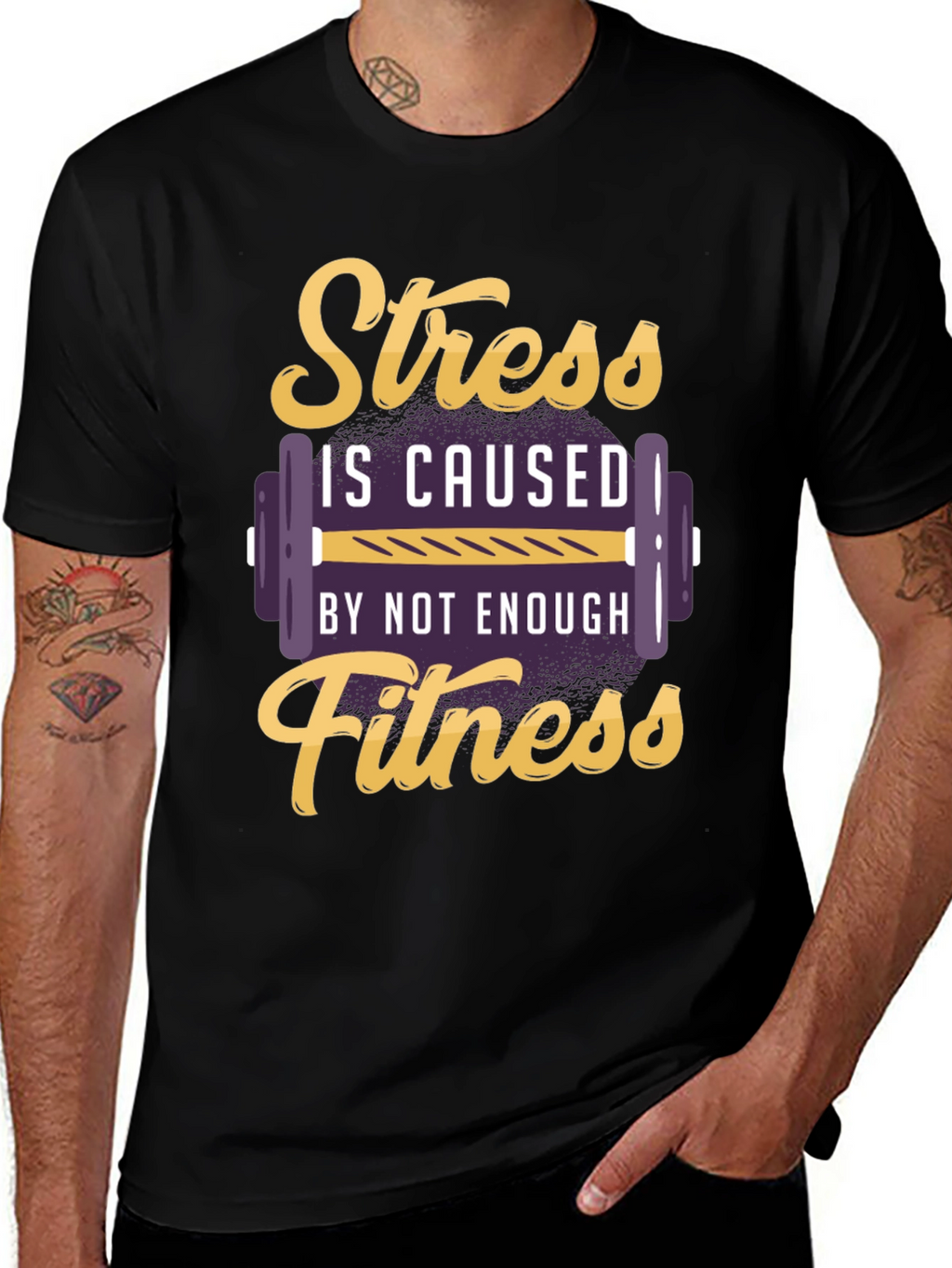 Stress Fitness T-Shirt - Gym Motivation Tee