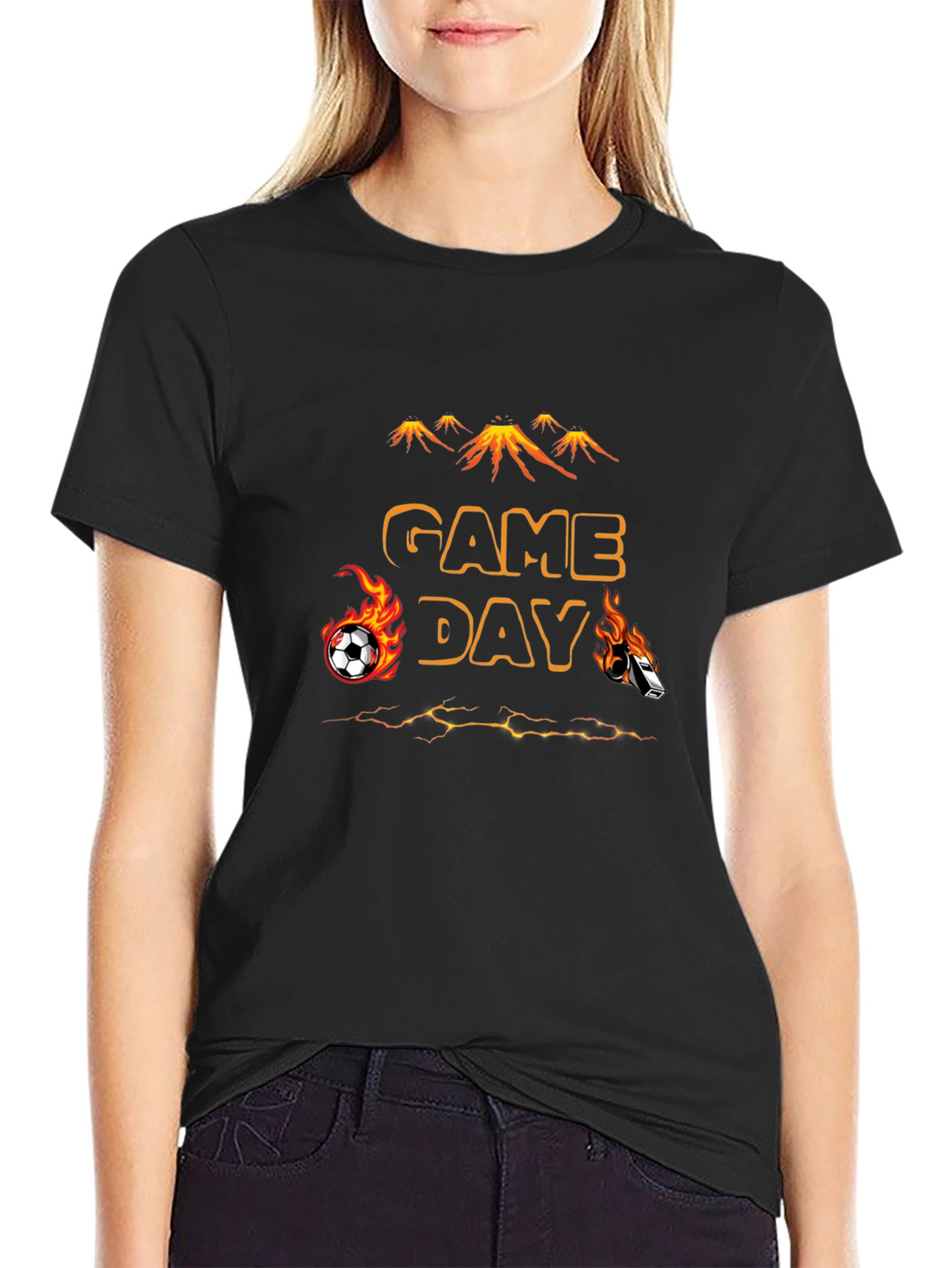 Game Day Soccer T-Shirt - Flaming Sports Design