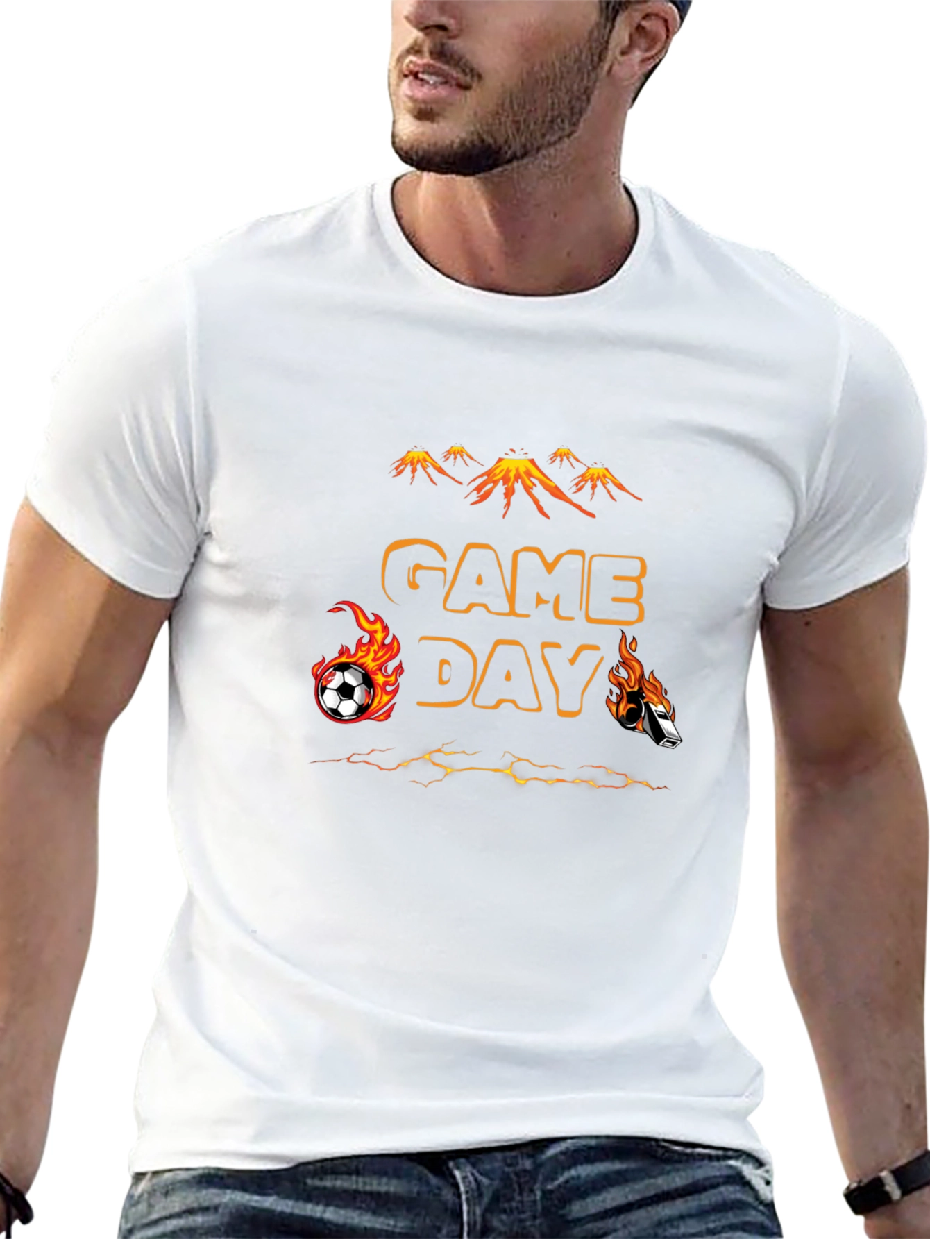 Game Day Soccer T-Shirt - Flaming Sports Design