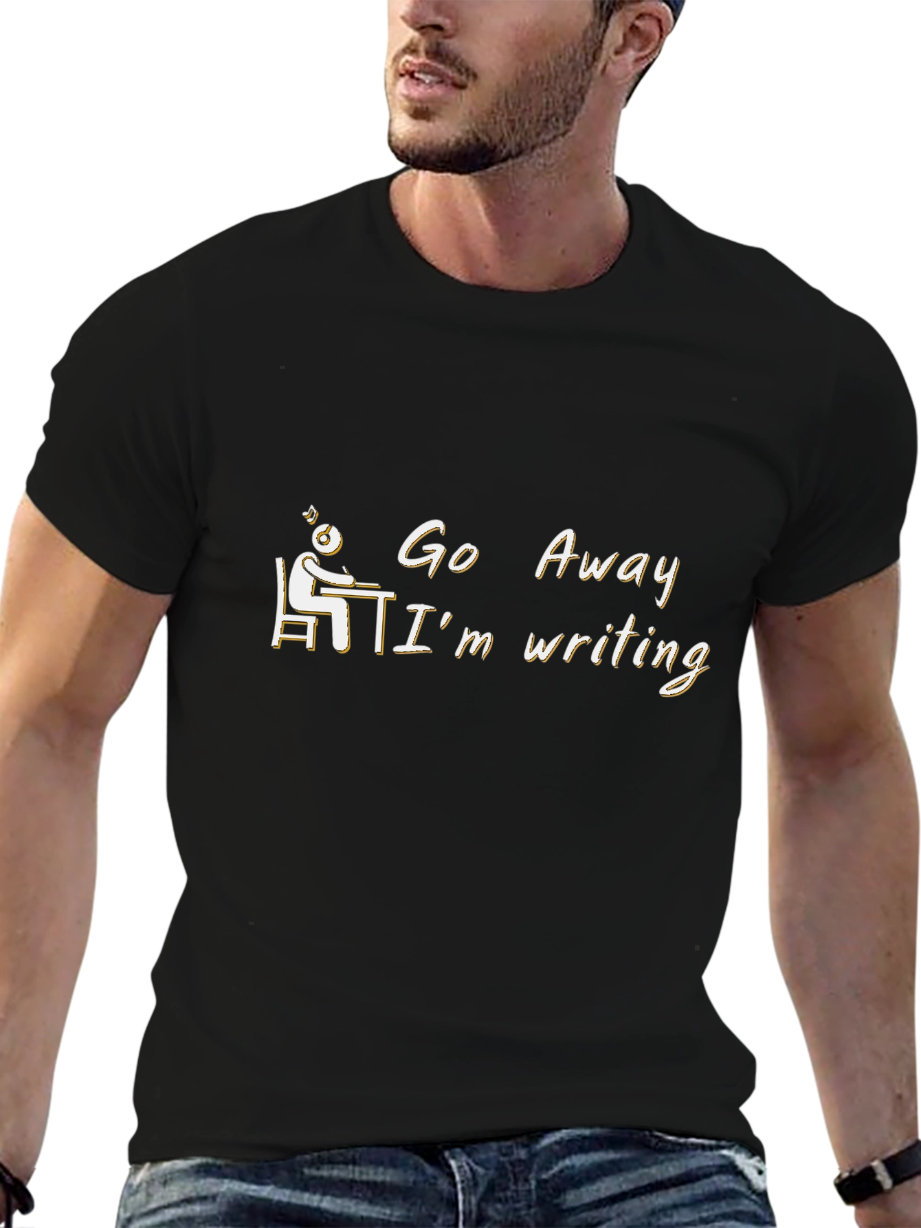 Go Away Im Writing T-Shirt Novelty Writer Gift