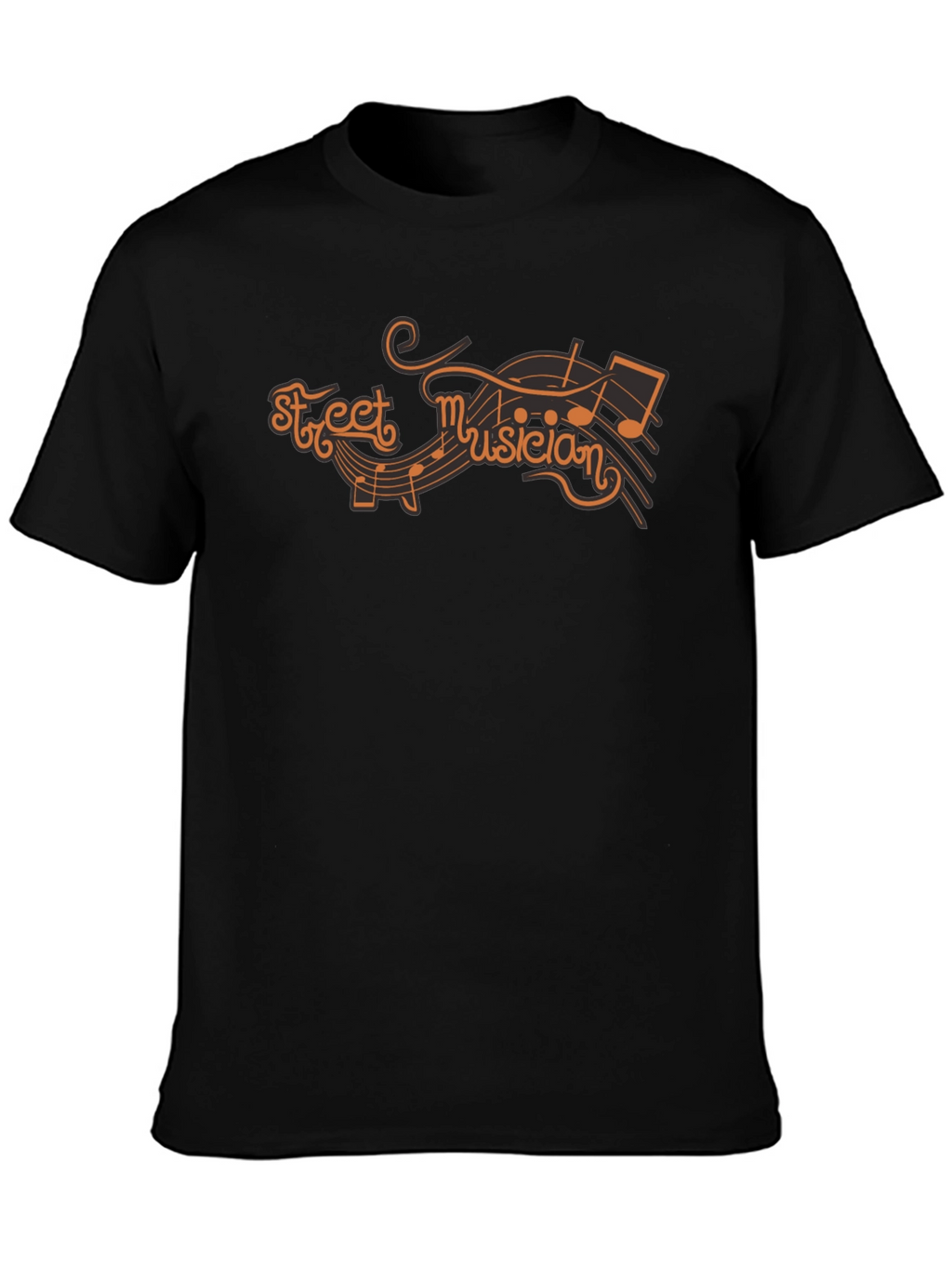 Street Musician Graphic T-Shirt - Black