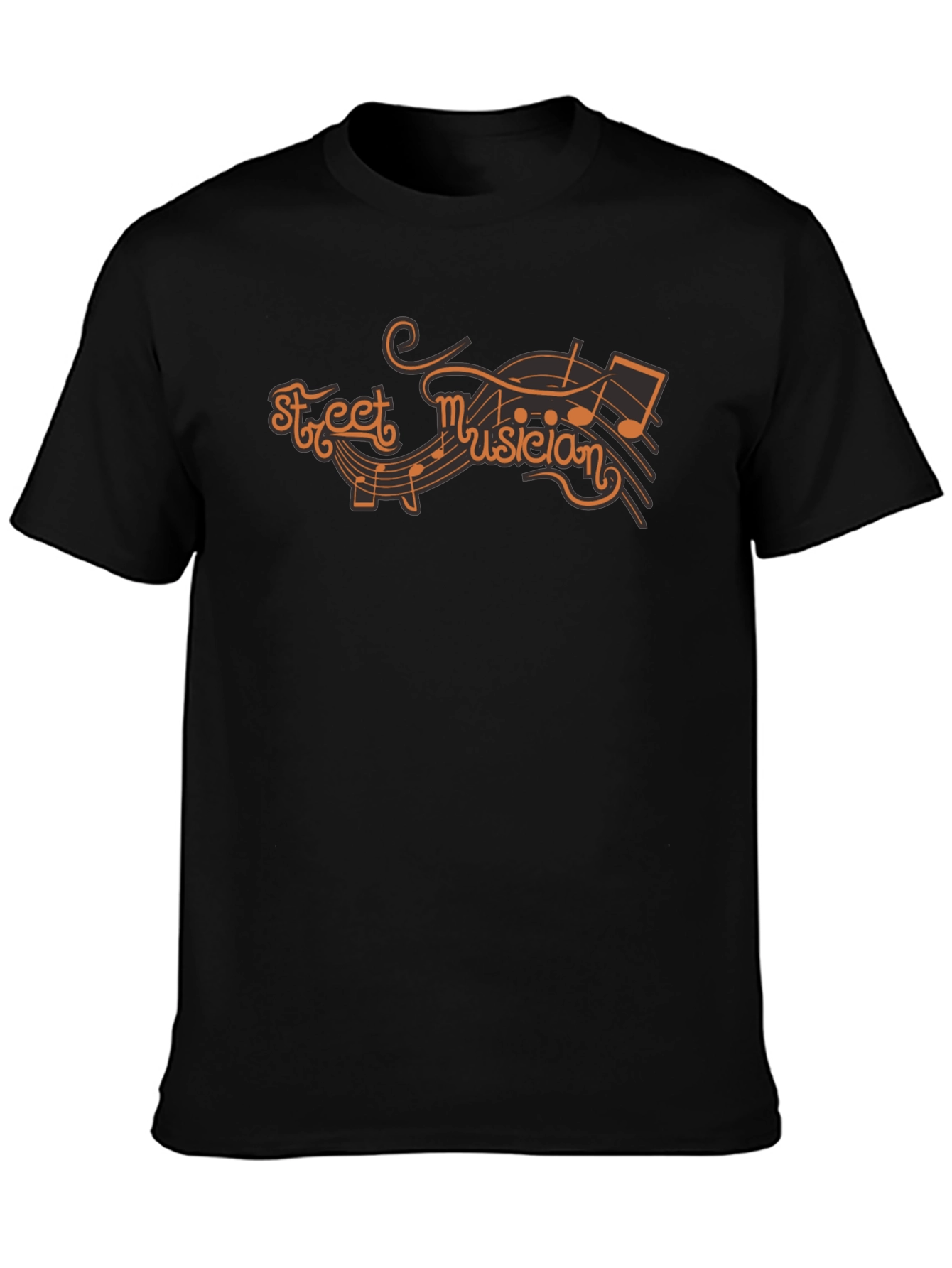 Street Musician Graphic T-Shirt - Black