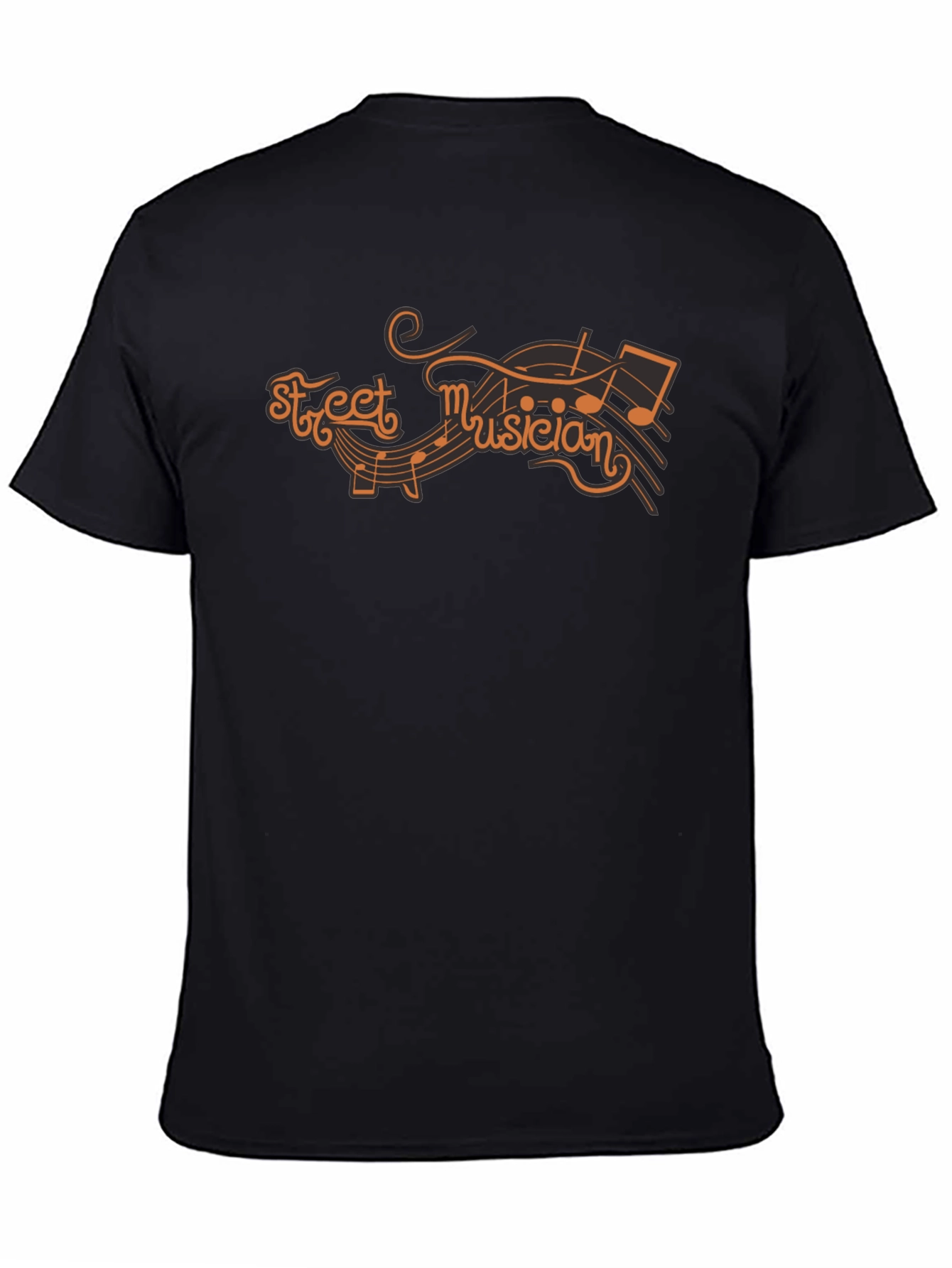 Street Musician Graphic T-Shirt - Black