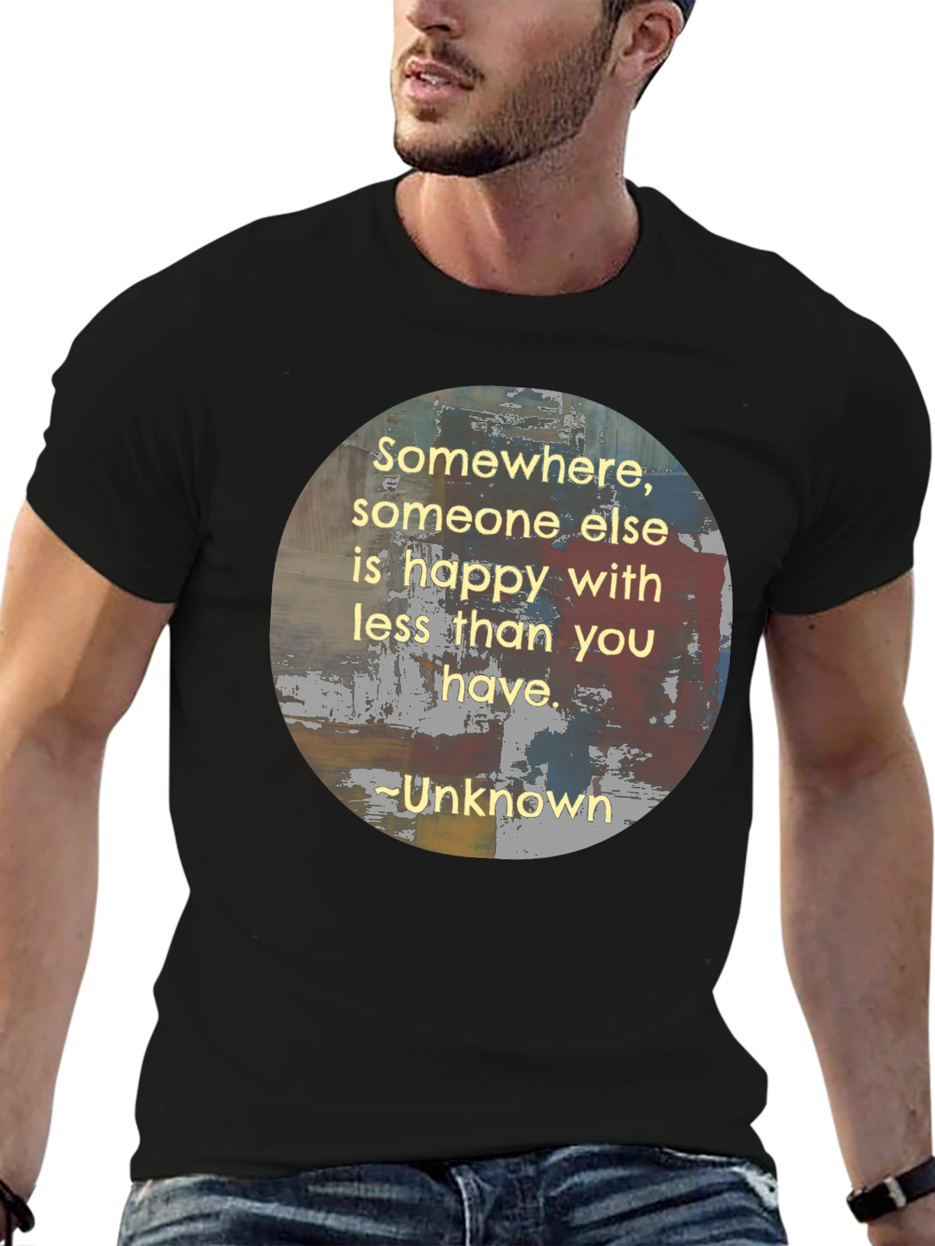 Inspirational Somewhere Quote Black T-Shirt