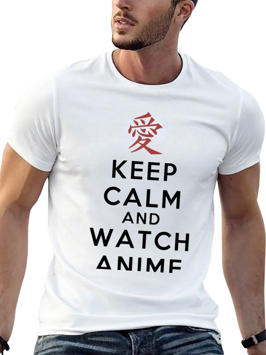 Keep Calm & Watch Anime T-Shirt - Black