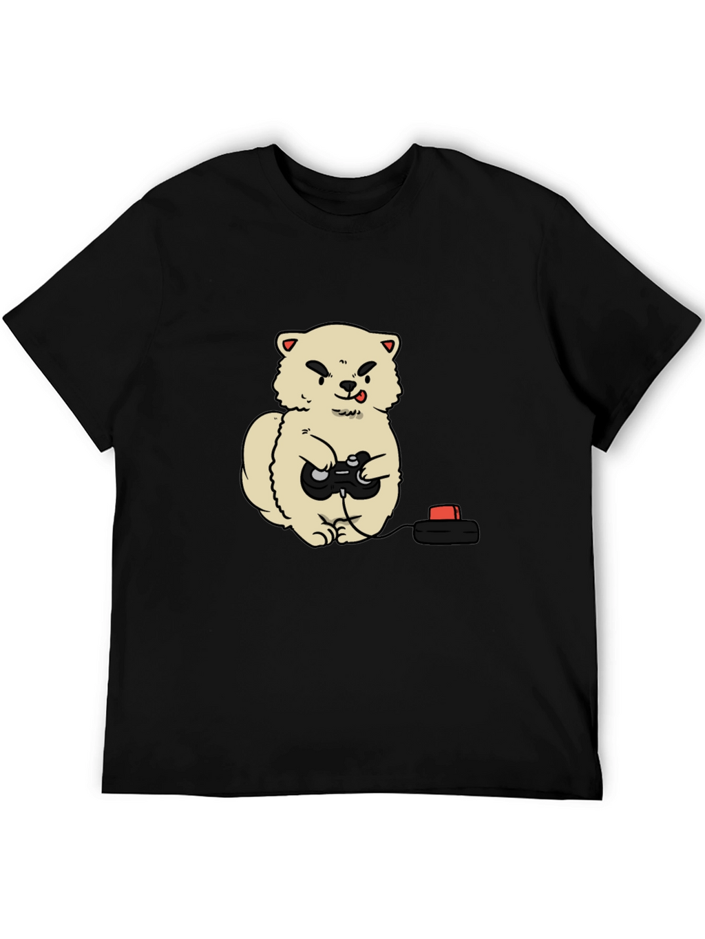 Gamer Dog Black T-Shirt