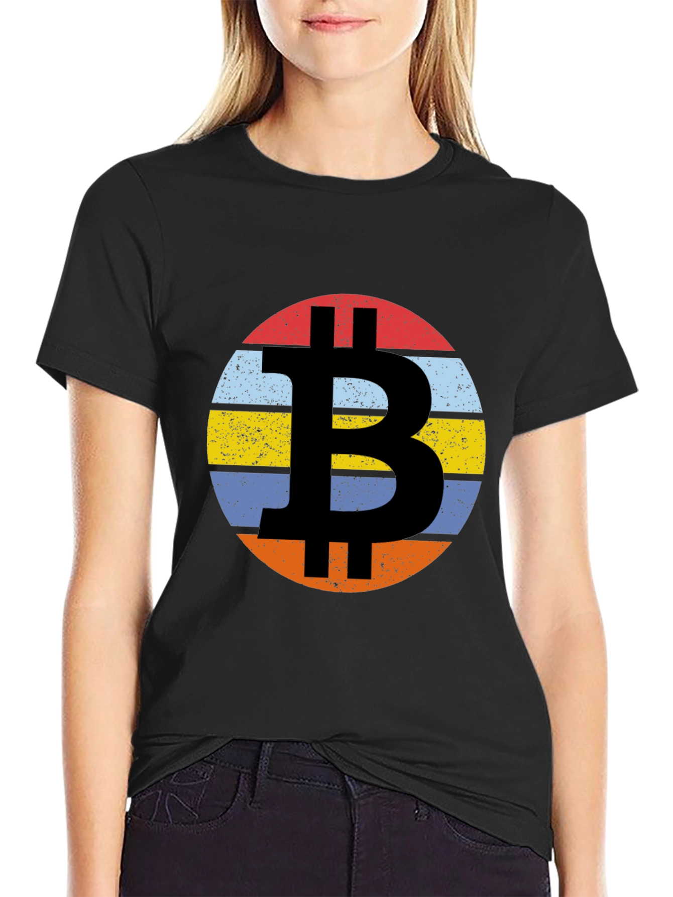 Bitcoin Vintage Sunset Graphic Tee - Crypto Fashion