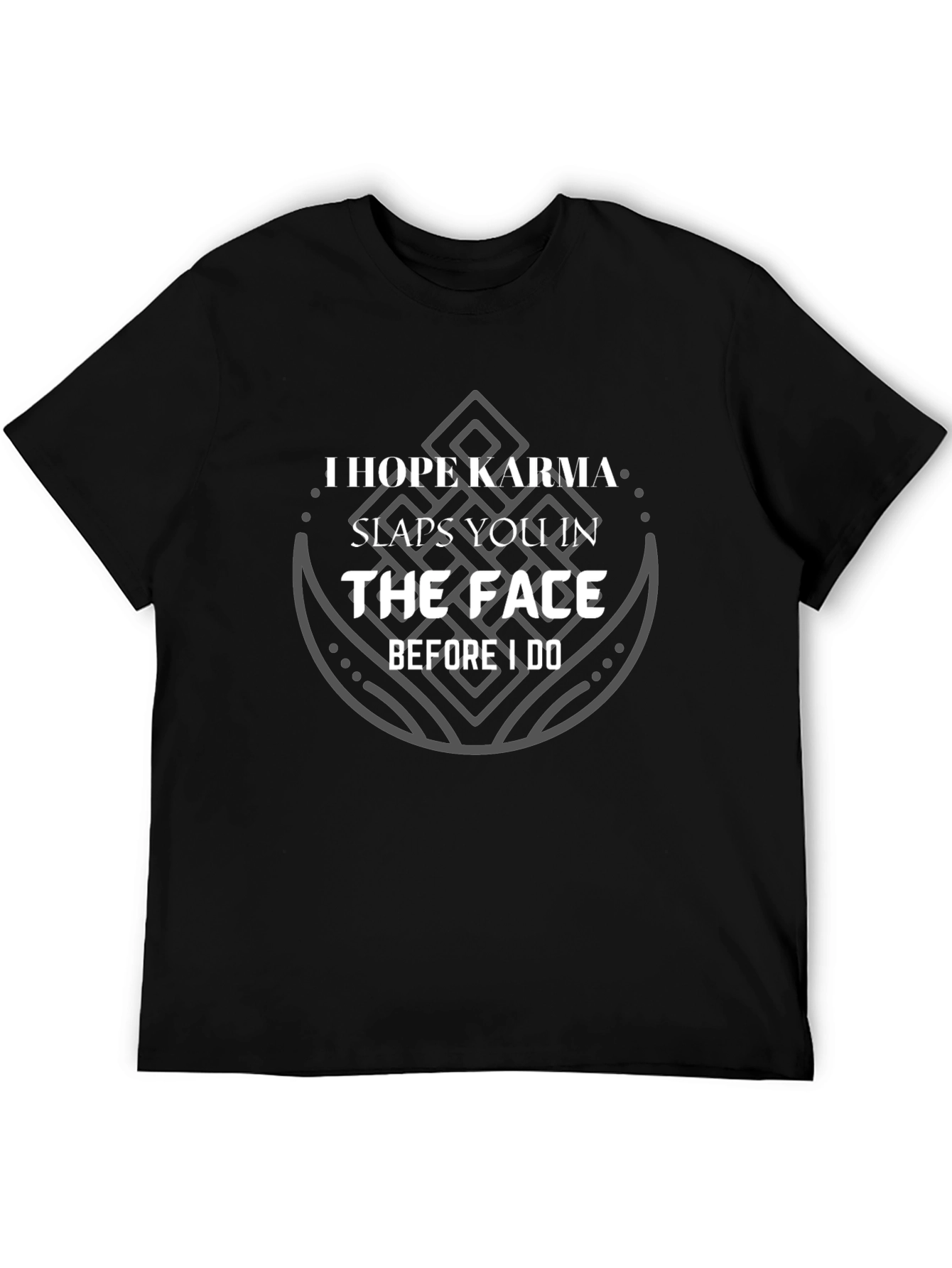 Karma Slaps You Graphic Tee - Unisex Black T-Shirt