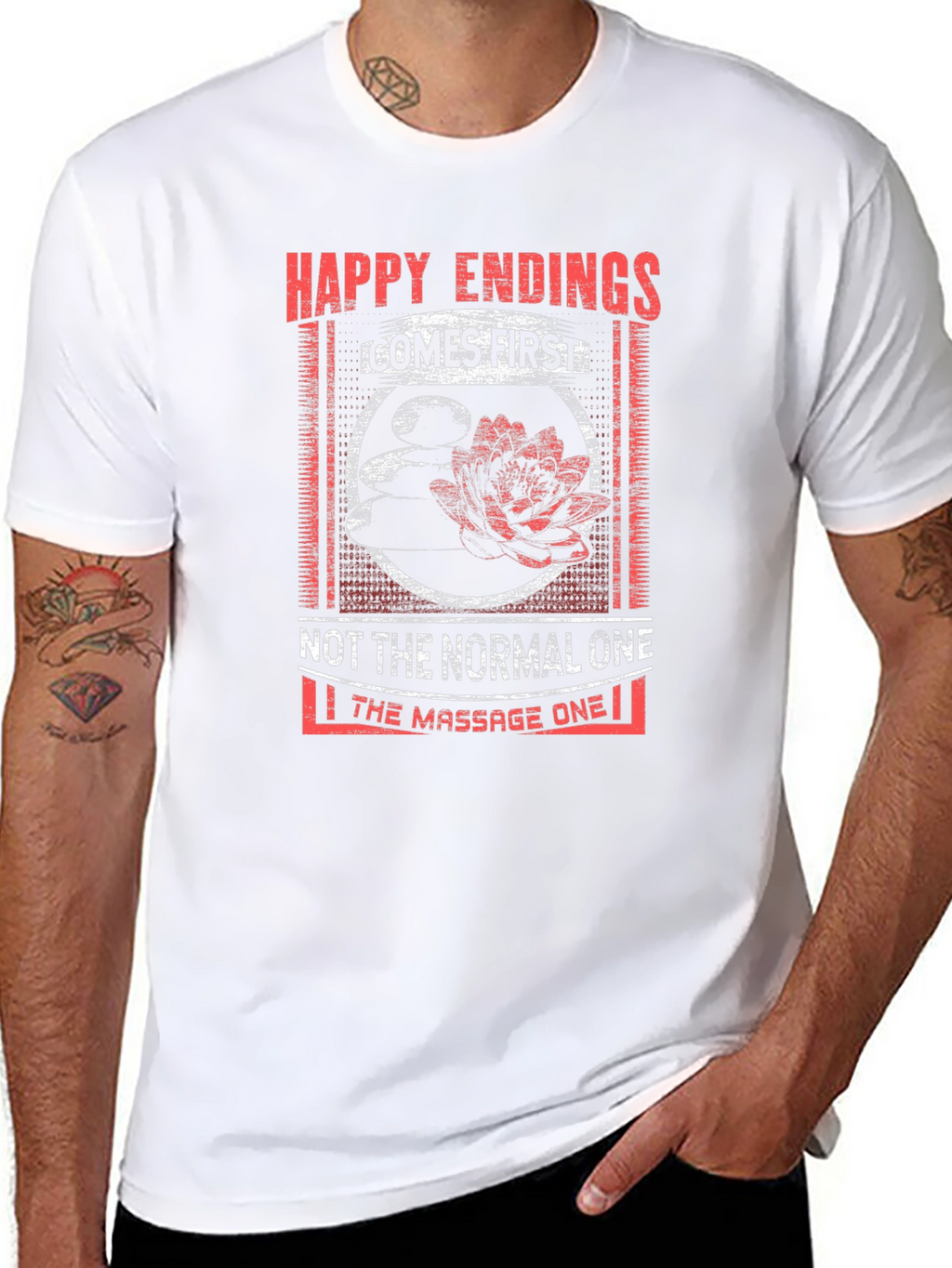 Happy Endings Massage T-Shirt - Funny Graphic Tee