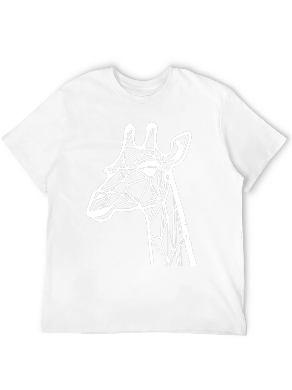 Geometric Giraffe Graphic Tee - Stylish Black T-Shirt
