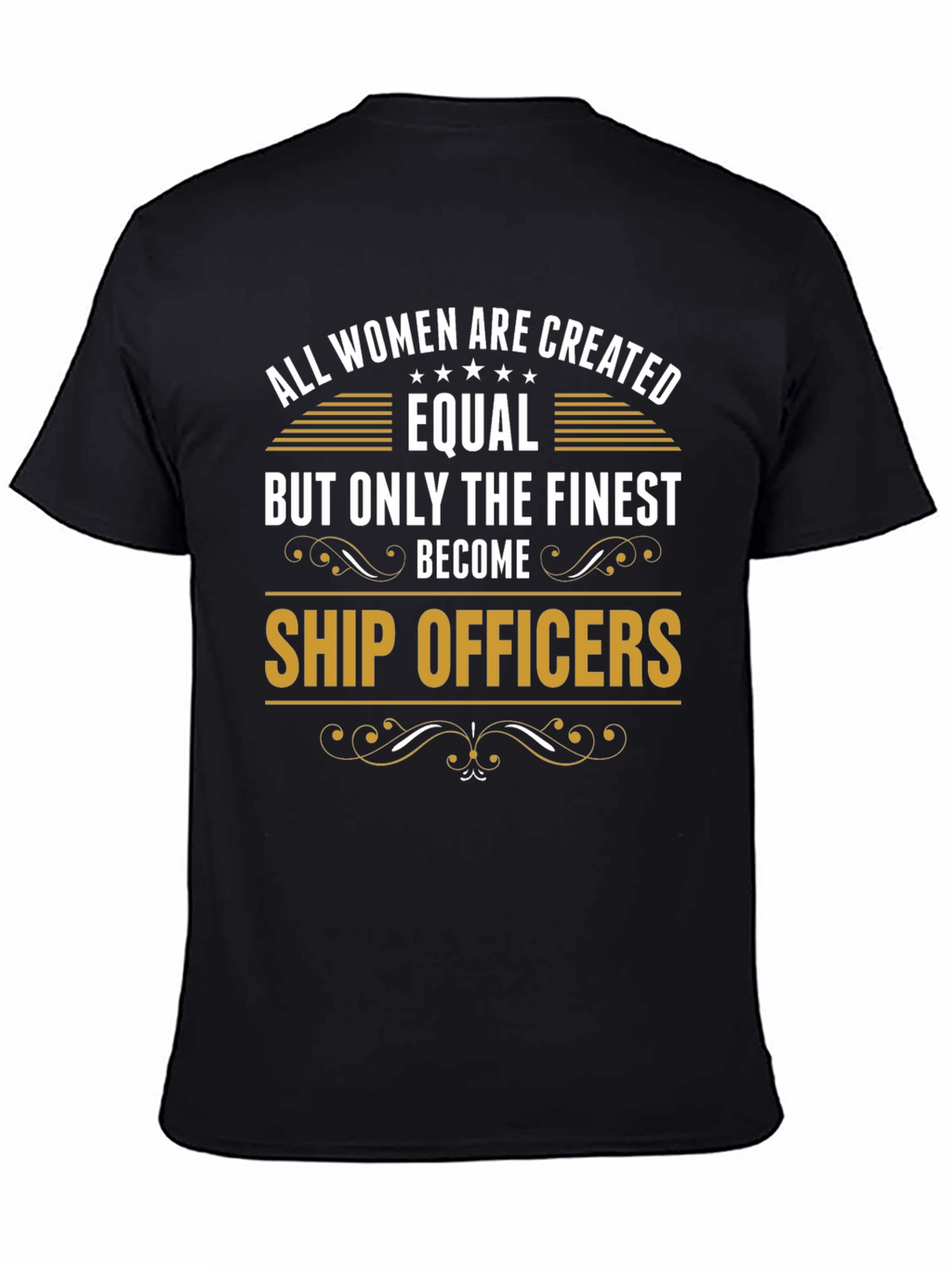 Finest Women Ship Officers Black Graphic Tee