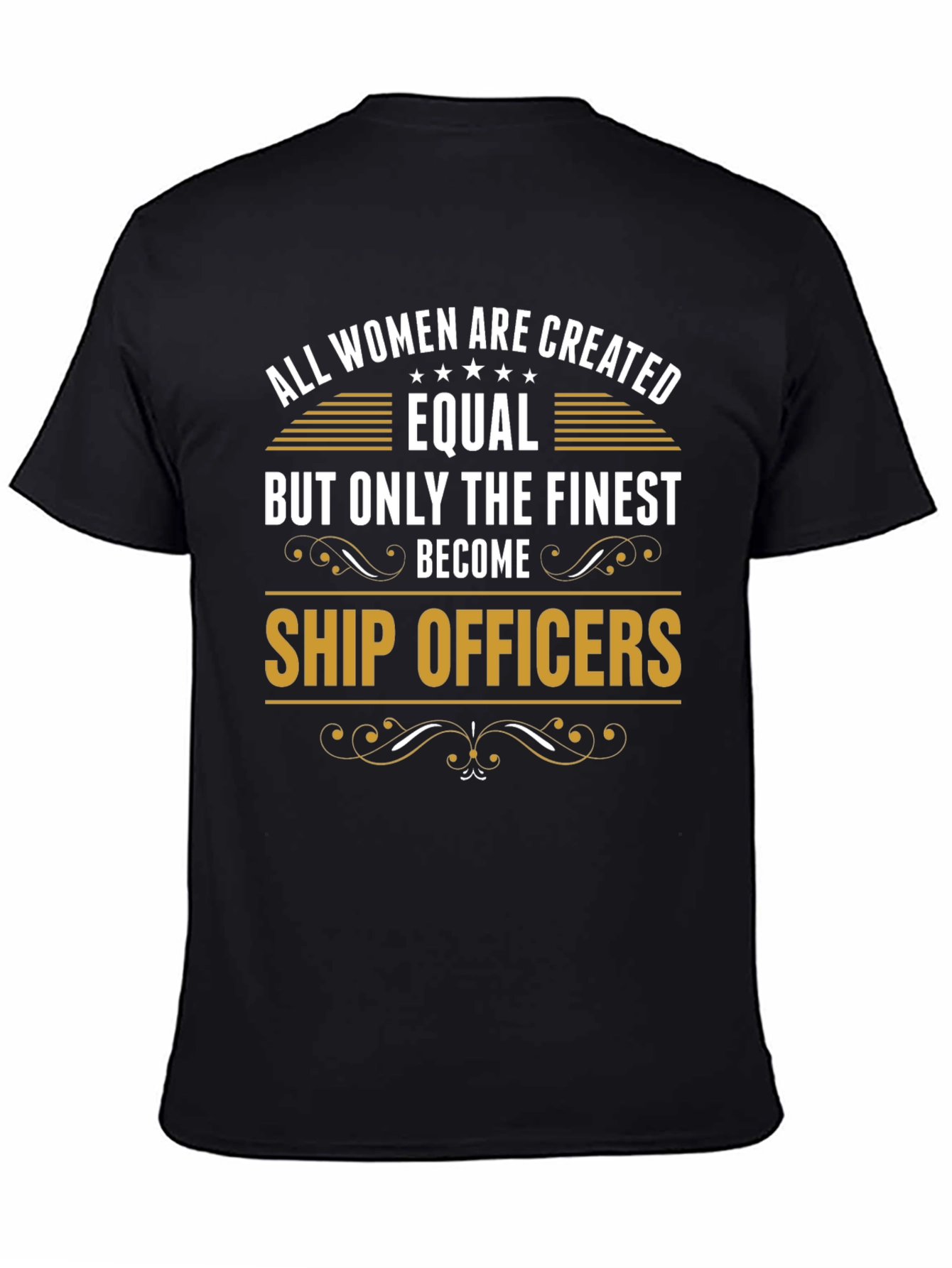 Finest Women Ship Officers Black Graphic Tee