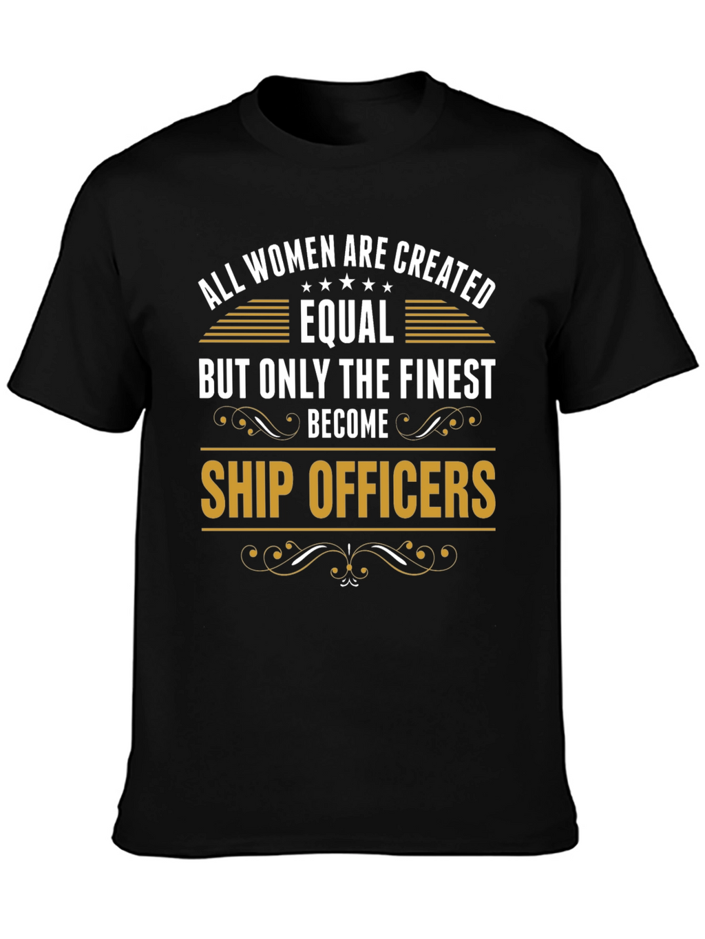 Finest Women Ship Officers Black Graphic Tee