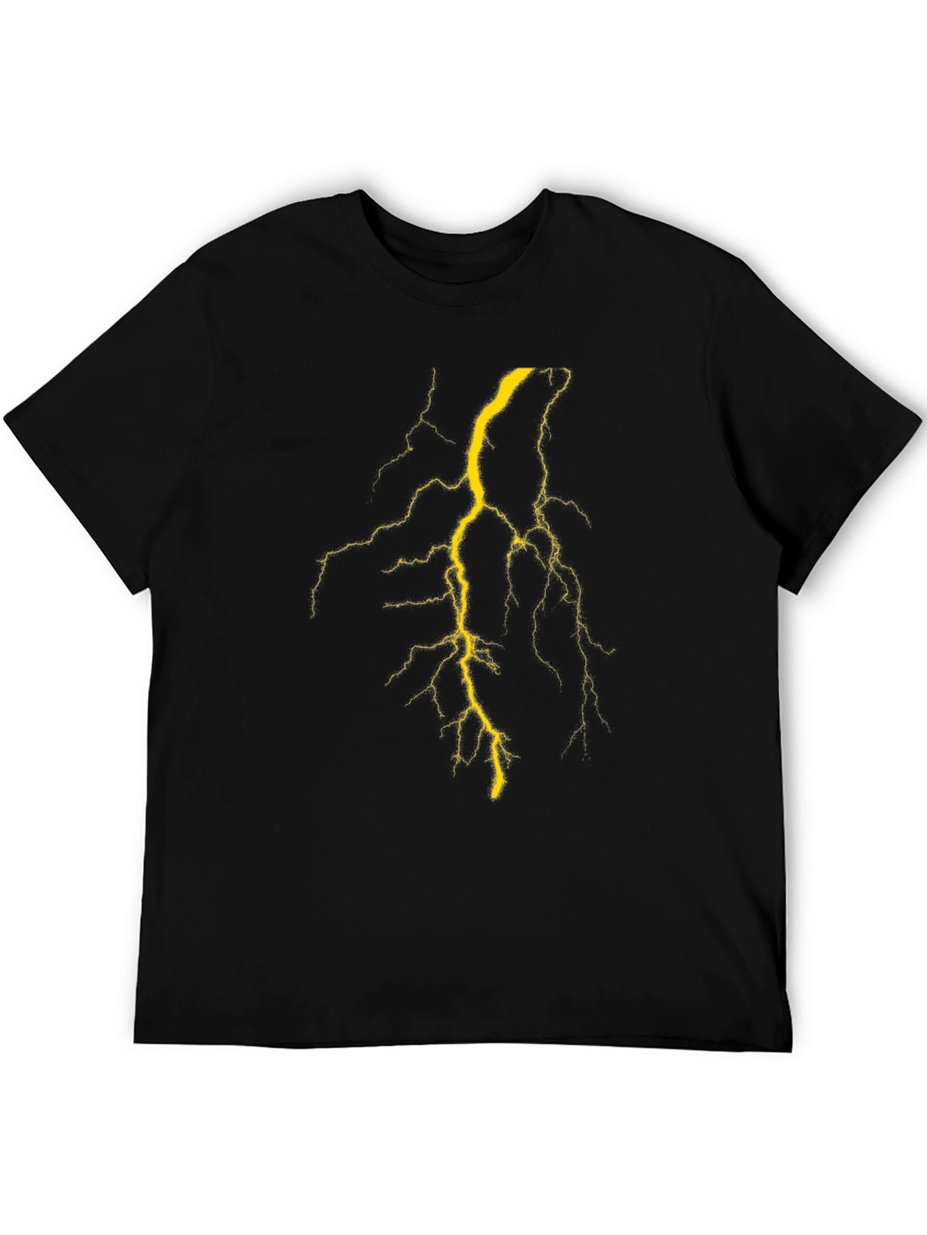 Lightning Bolt Graphic T-Shirt - Black