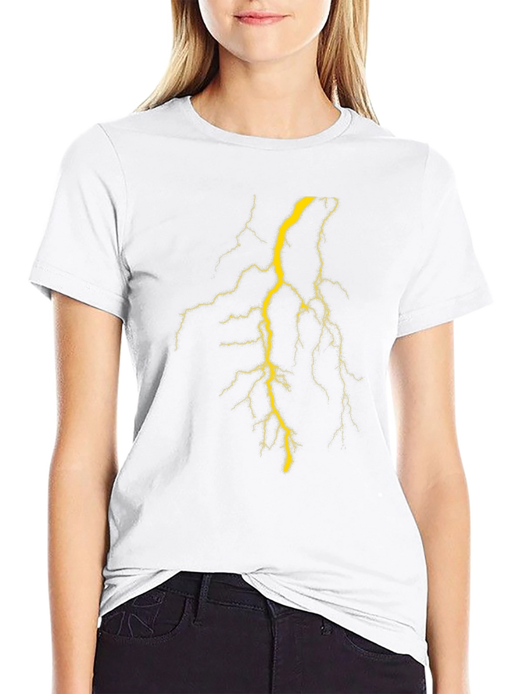 Lightning Bolt Graphic T-Shirt - Black
