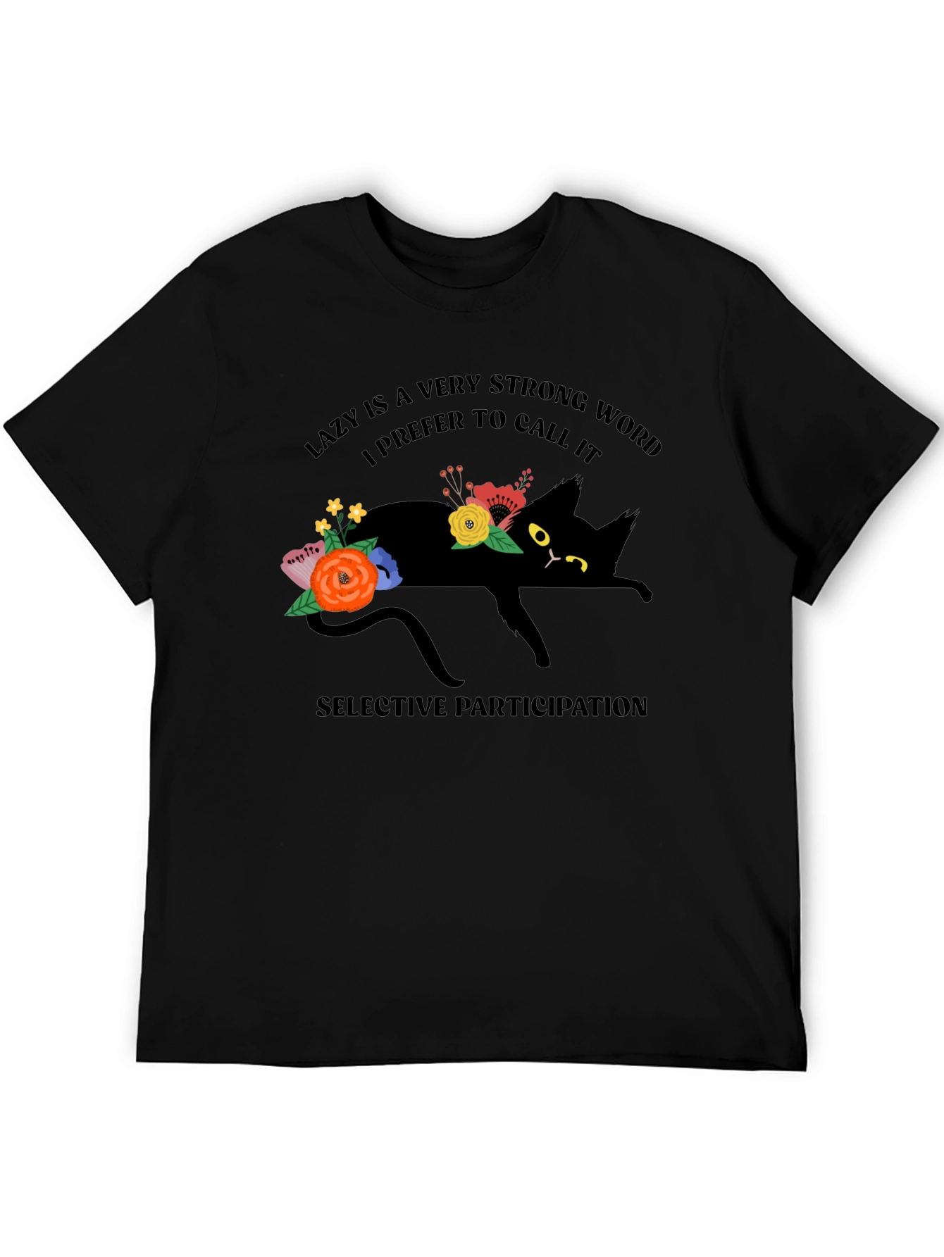 Lazy Cat T-Shirt: Selective Participation