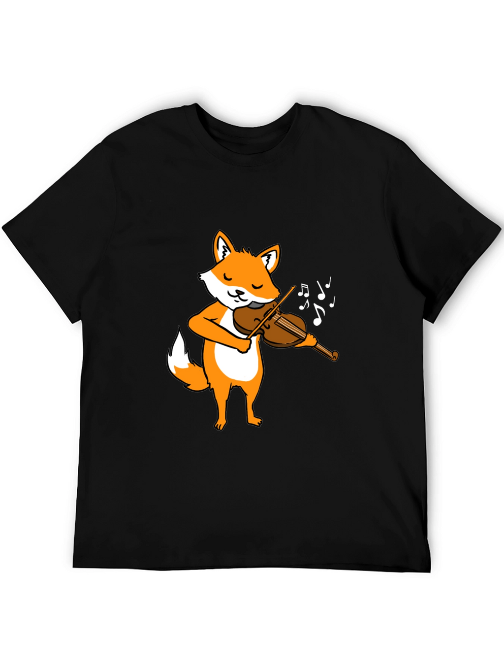 Fox Violinist Graphic Tee - Music Lover T-Shirt