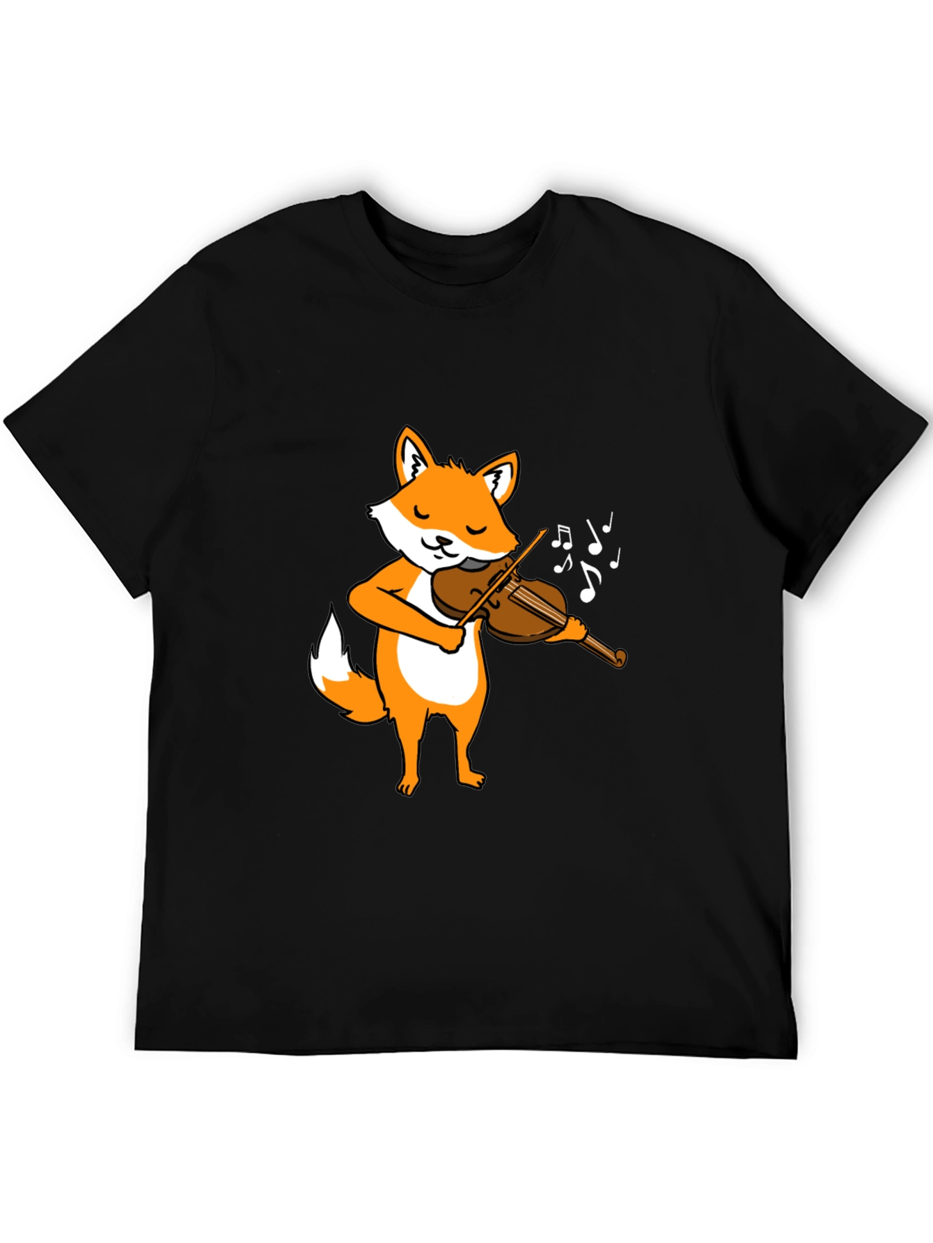 Fox Violinist Graphic Tee - Music Lover T-Shirt