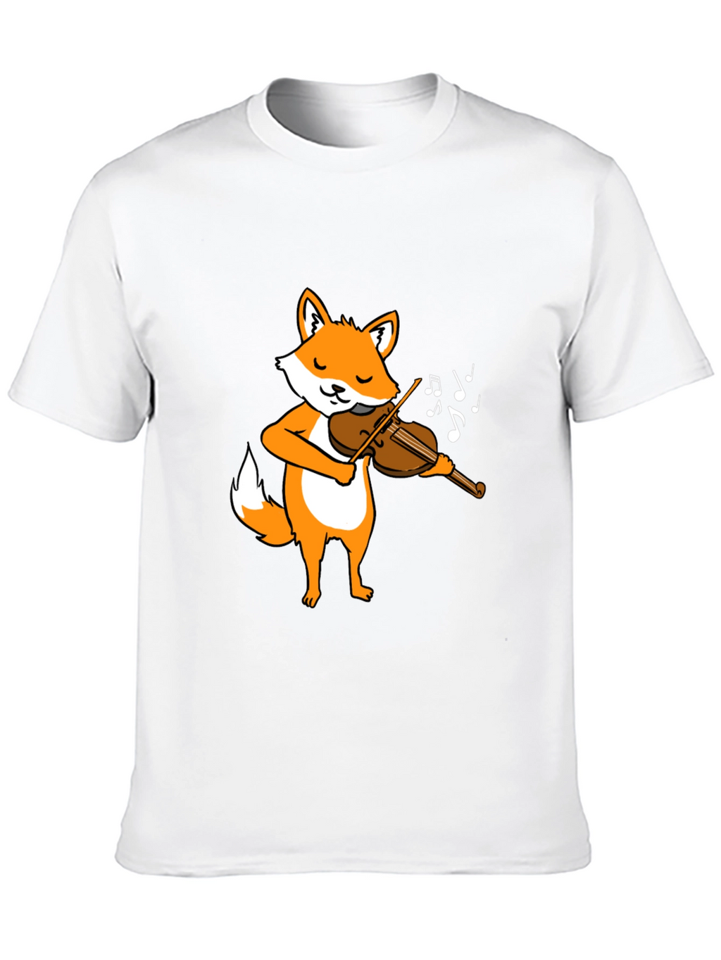 Fox Violinist Graphic Tee - Music Lover T-Shirt