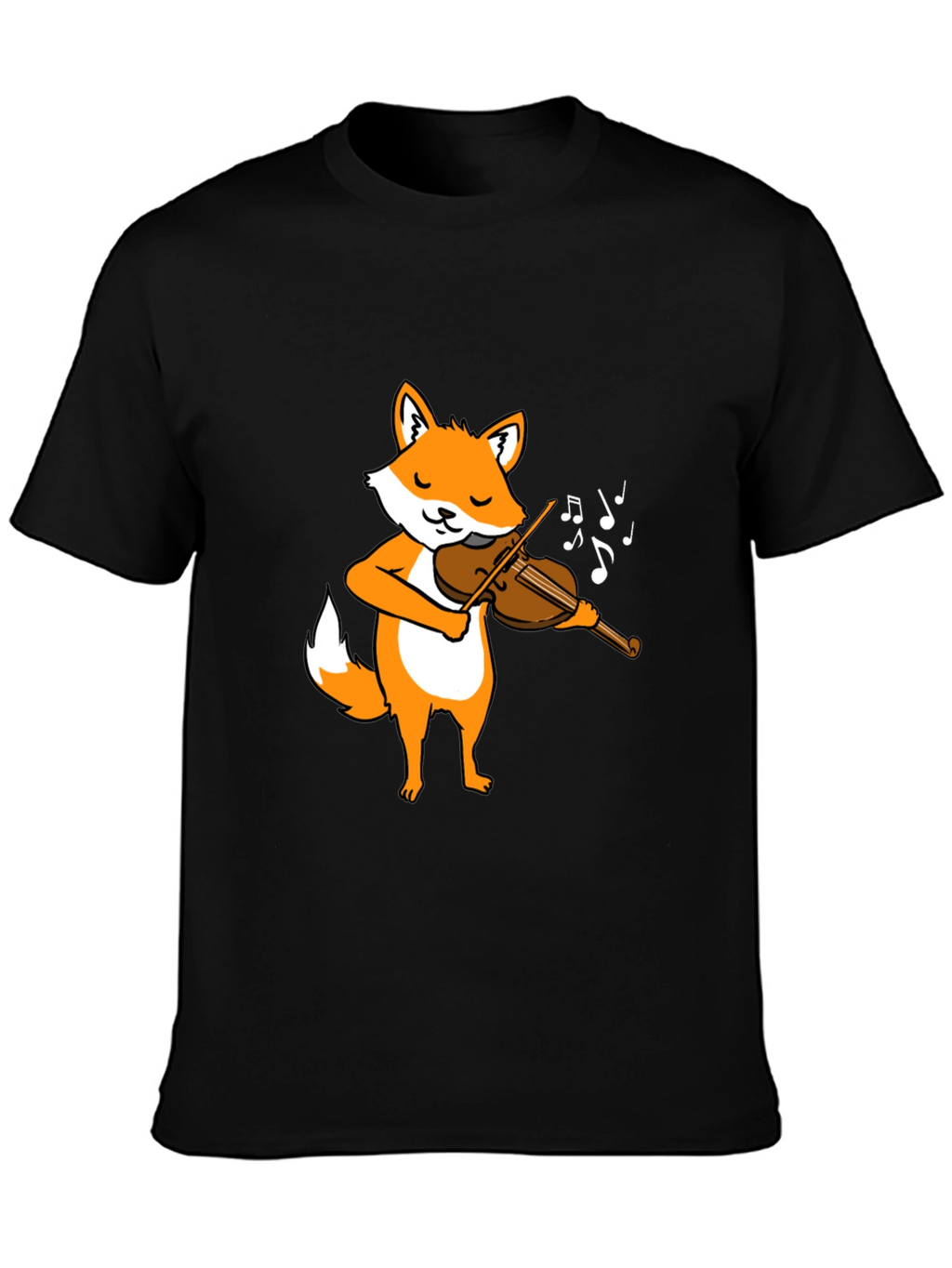 Fox Violinist Graphic Tee - Music Lover T-Shirt