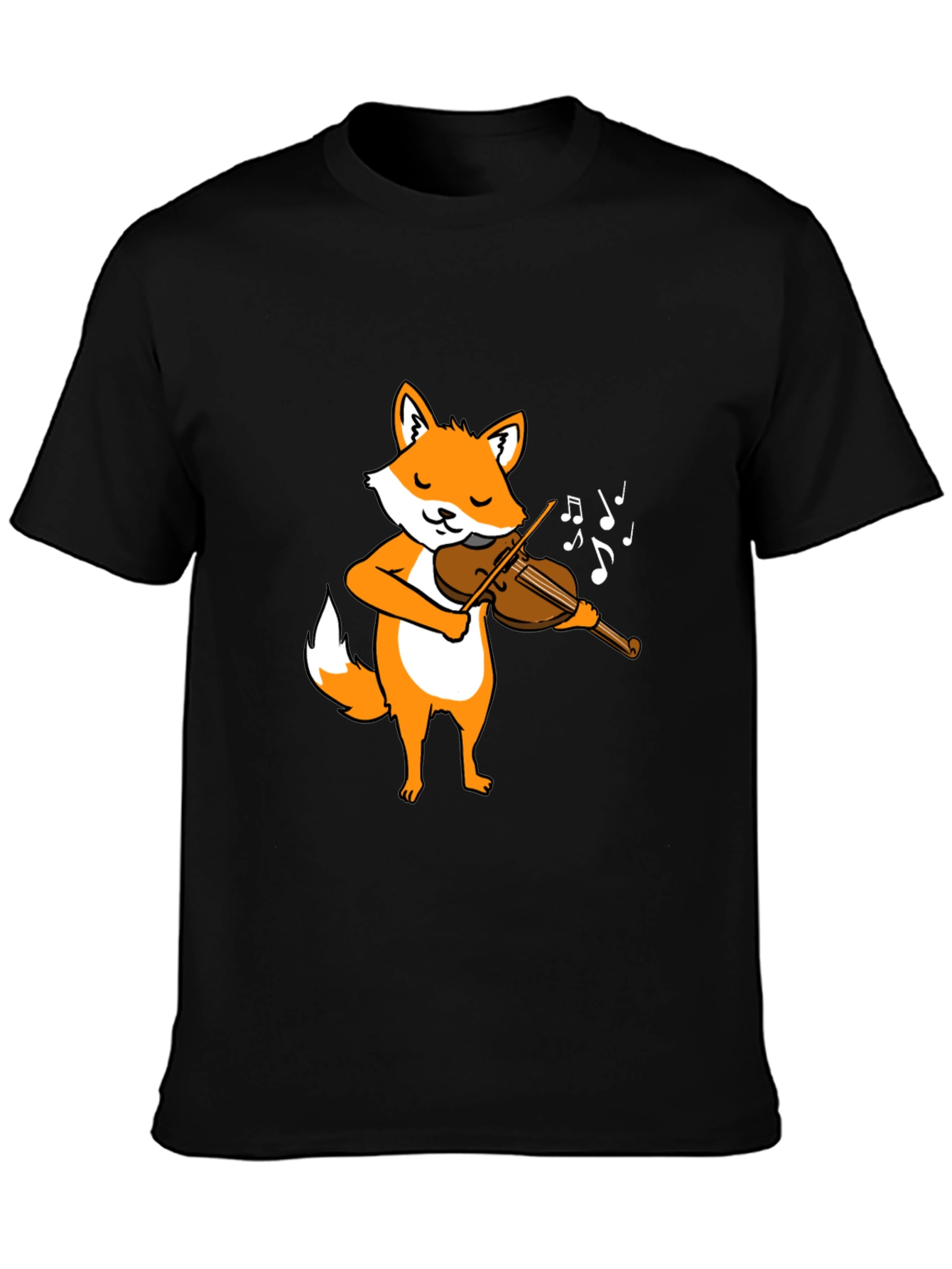 Fox Violinist Graphic Tee - Music Lover T-Shirt
