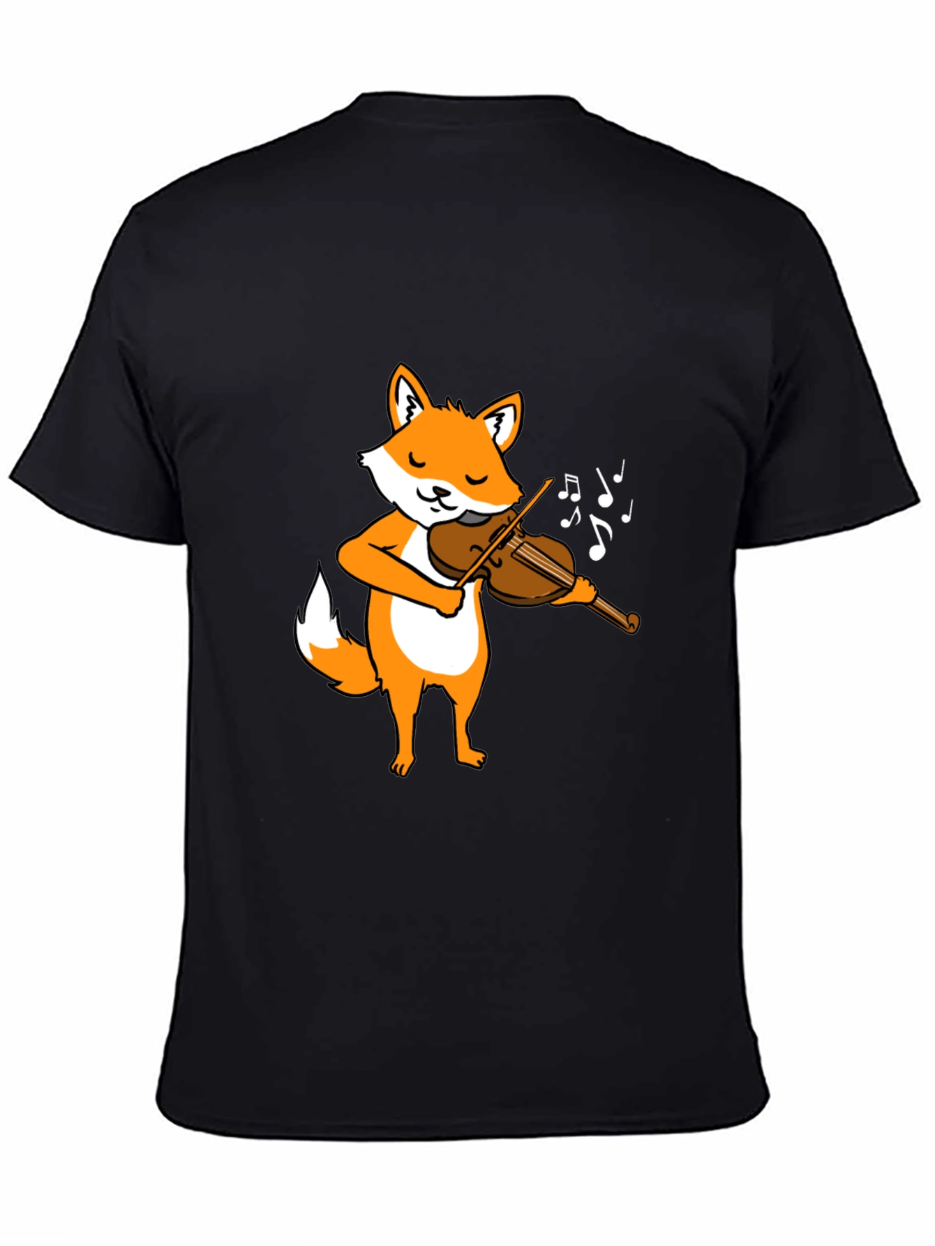 Fox Violinist Graphic Tee - Music Lover T-Shirt