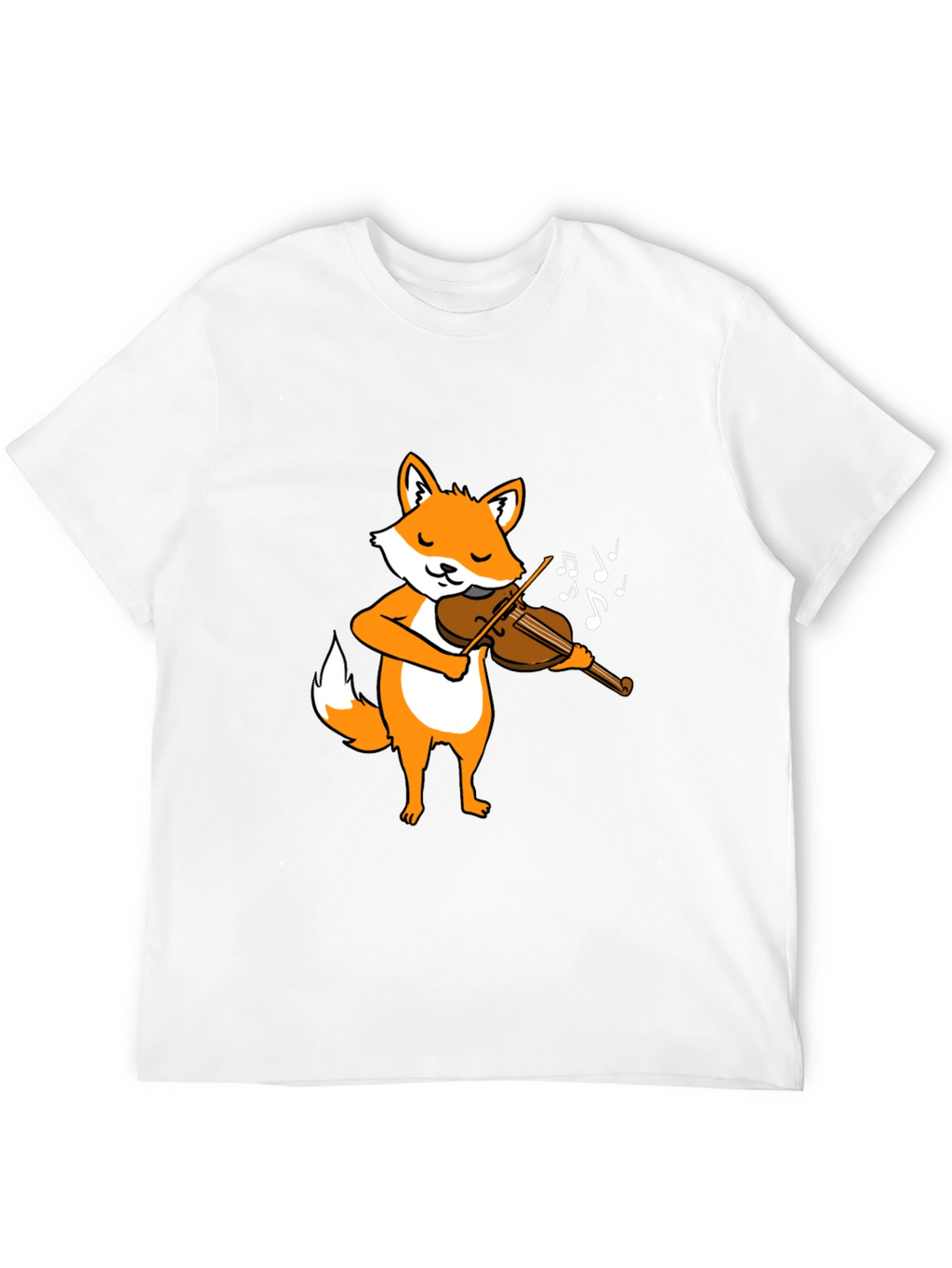 Fox Violinist Graphic Tee - Music Lover T-Shirt
