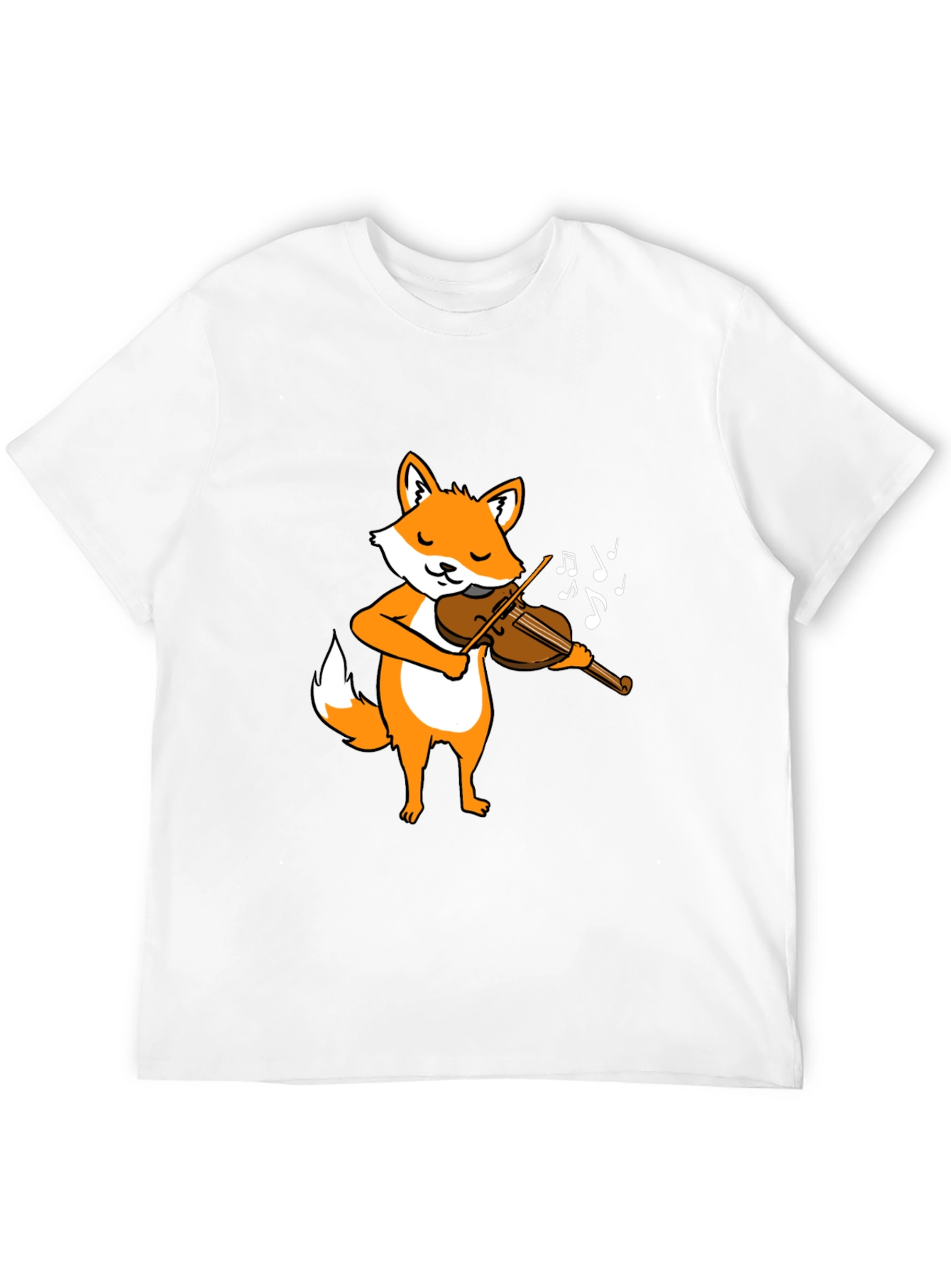 Fox Violinist Graphic Tee - Music Lover T-Shirt