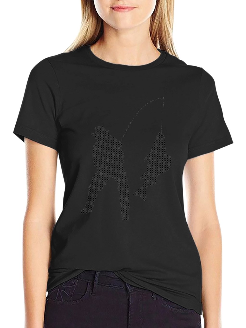 Fishing Graphic Tee - Anglers Catch Black T-Shirt