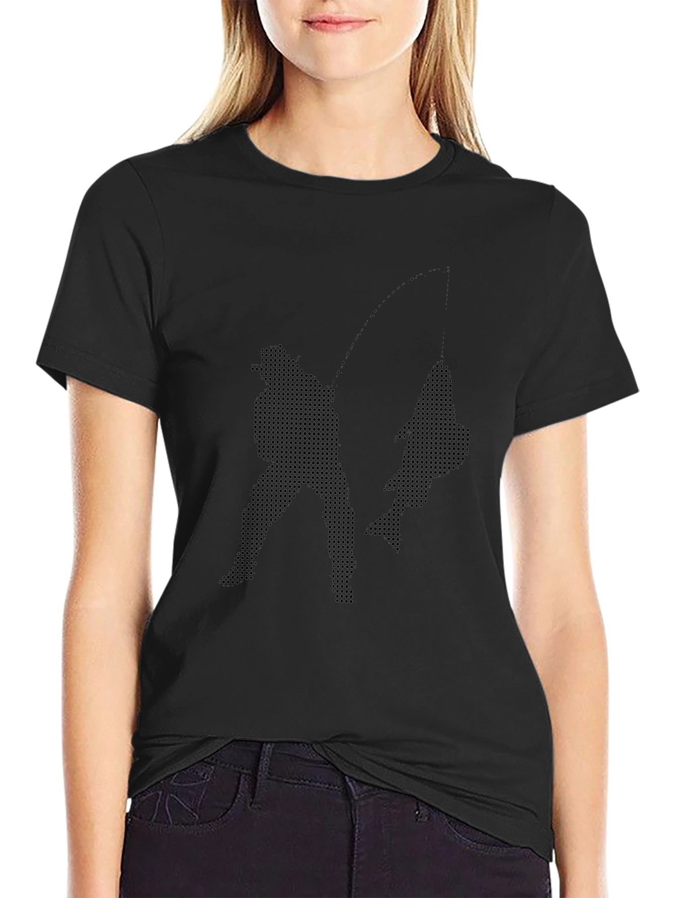 Fishing Graphic Tee - Anglers Catch Black T-Shirt