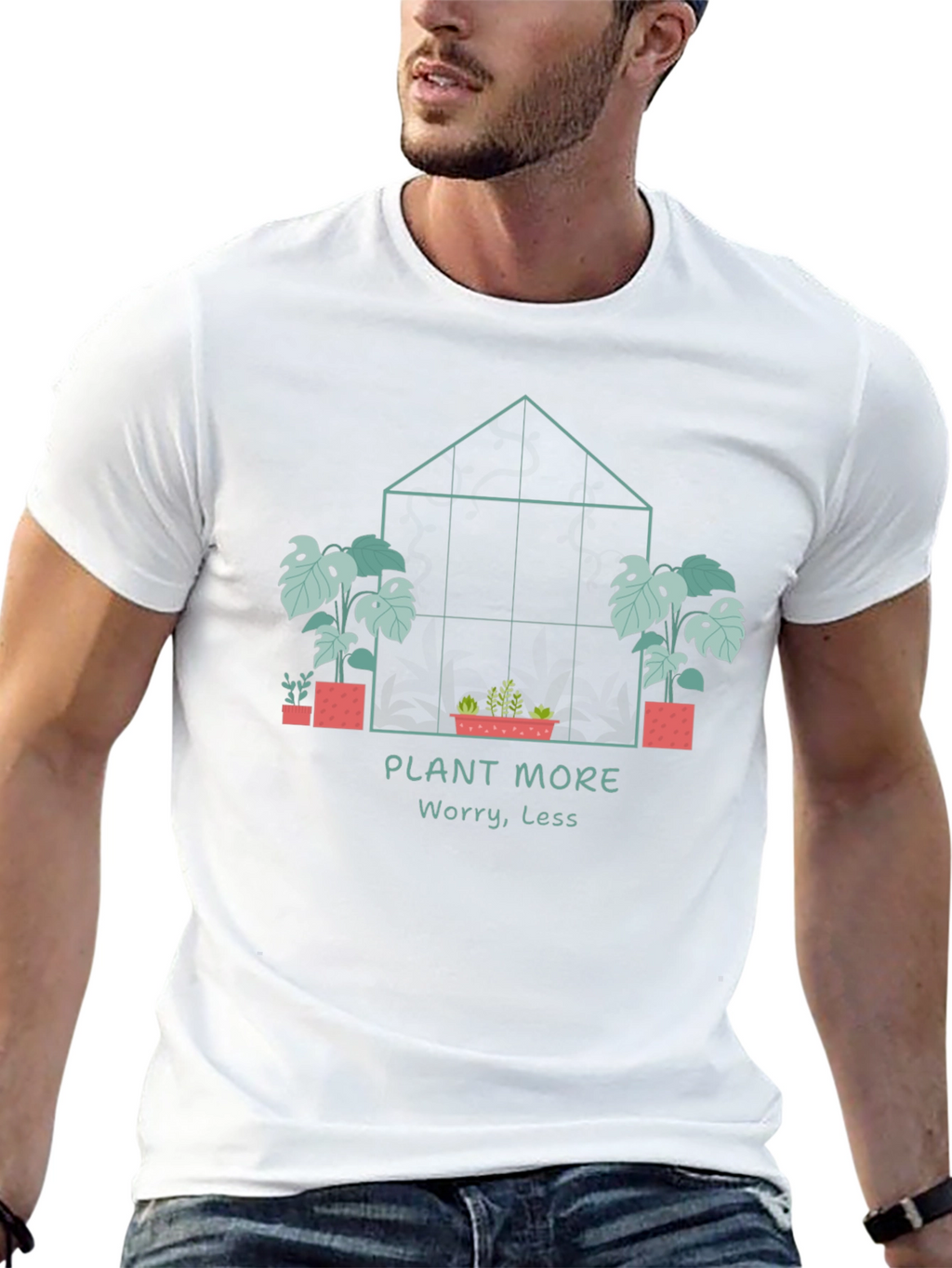 Plant More Worry Less Graphic Tee