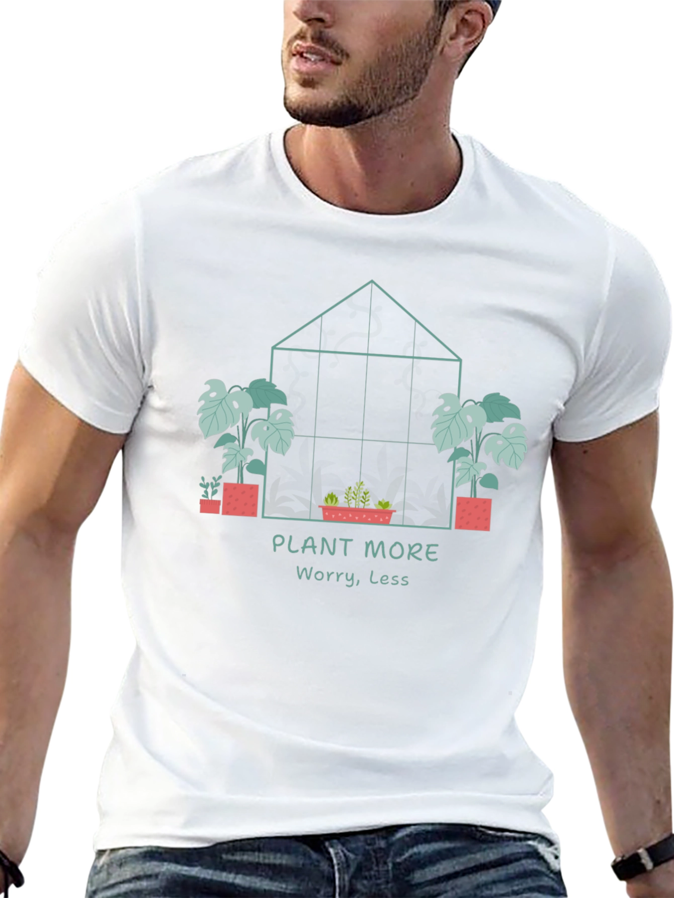 Plant More Worry Less Graphic Tee