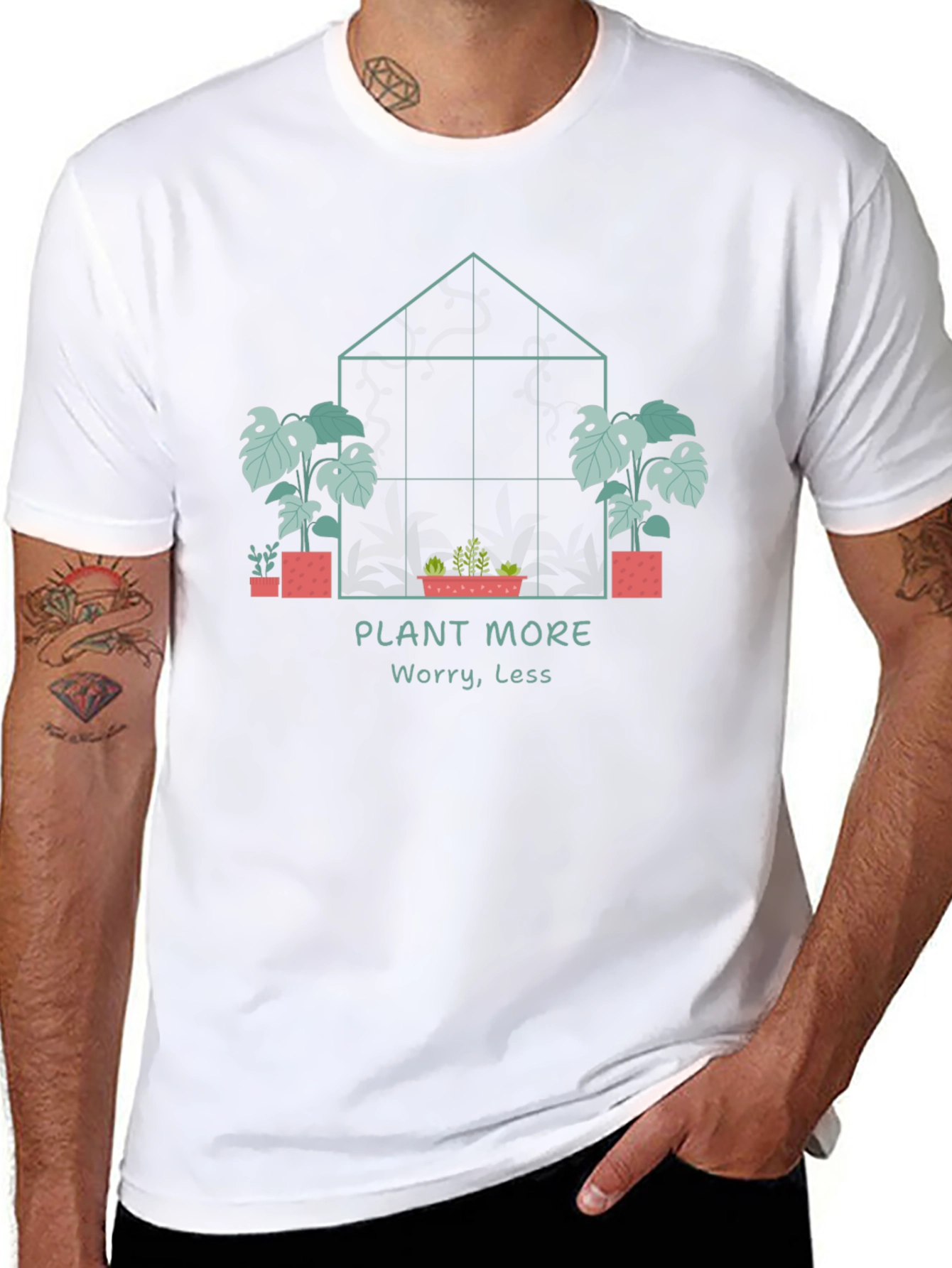 Plant More Worry Less Graphic Tee