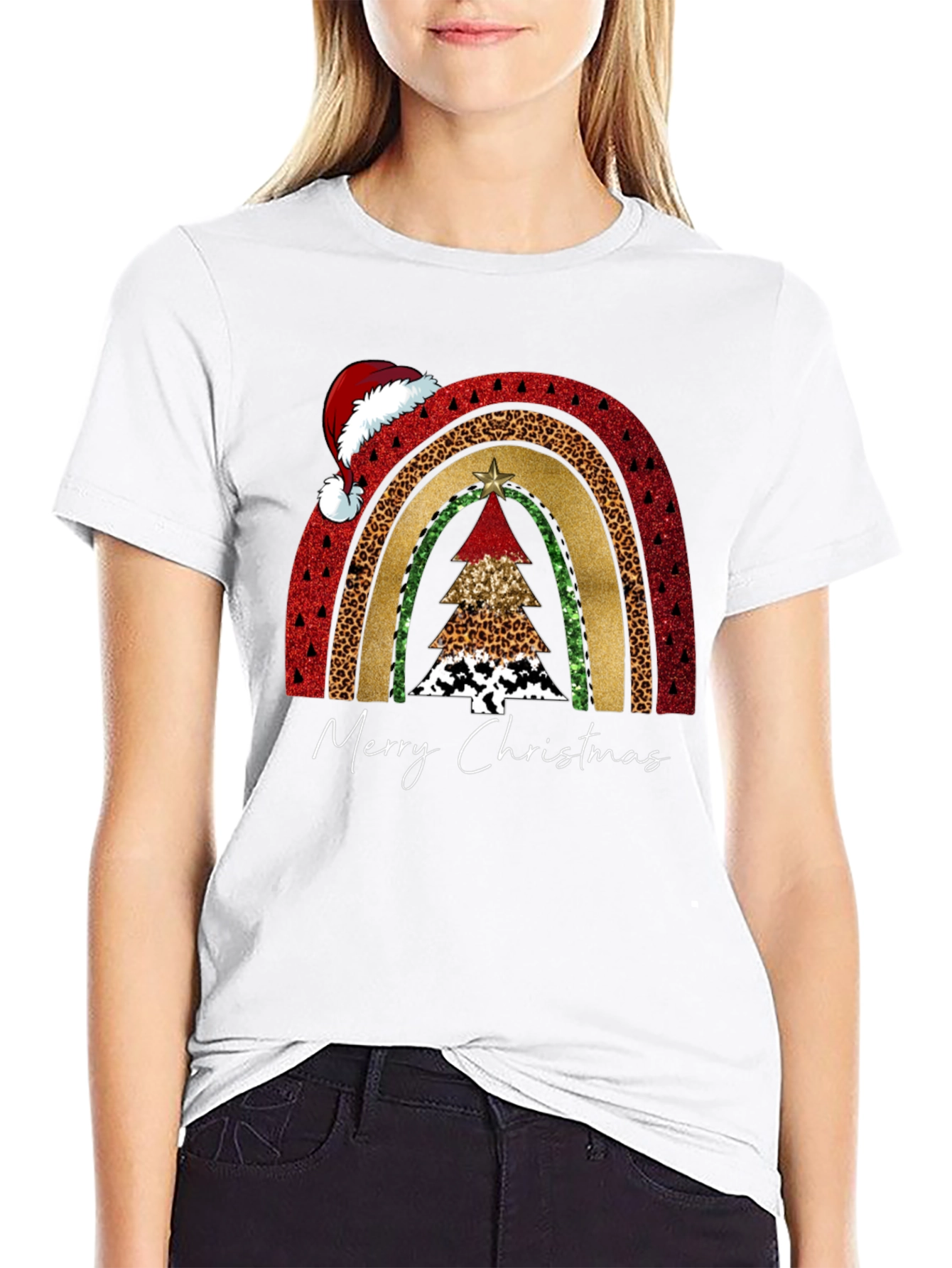 Festive Christmas Rainbow Tree T-Shirt