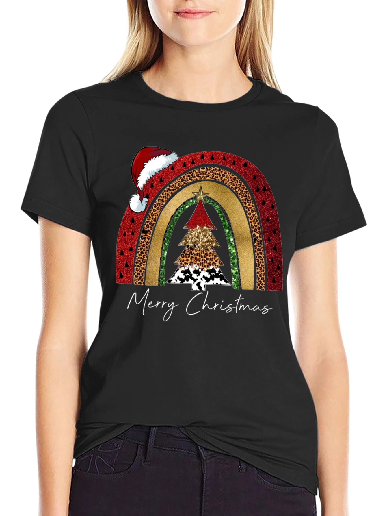Festive Christmas Rainbow Tree T-Shirt
