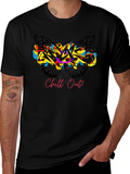 Chill Out Butterfly Graffiti Graphic T-Shirt