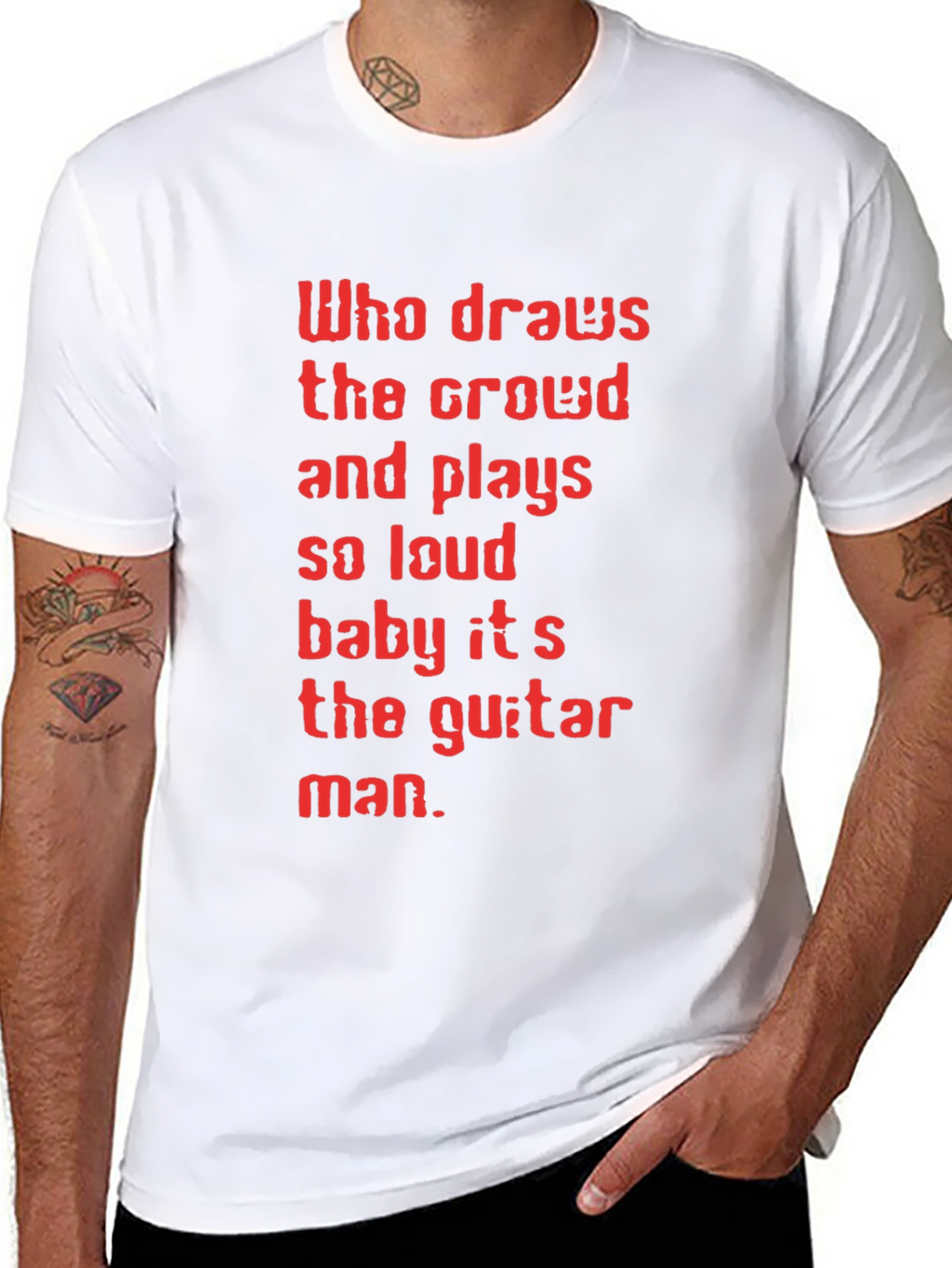 Guitar Man Graphic Tee - Black T-Shirt