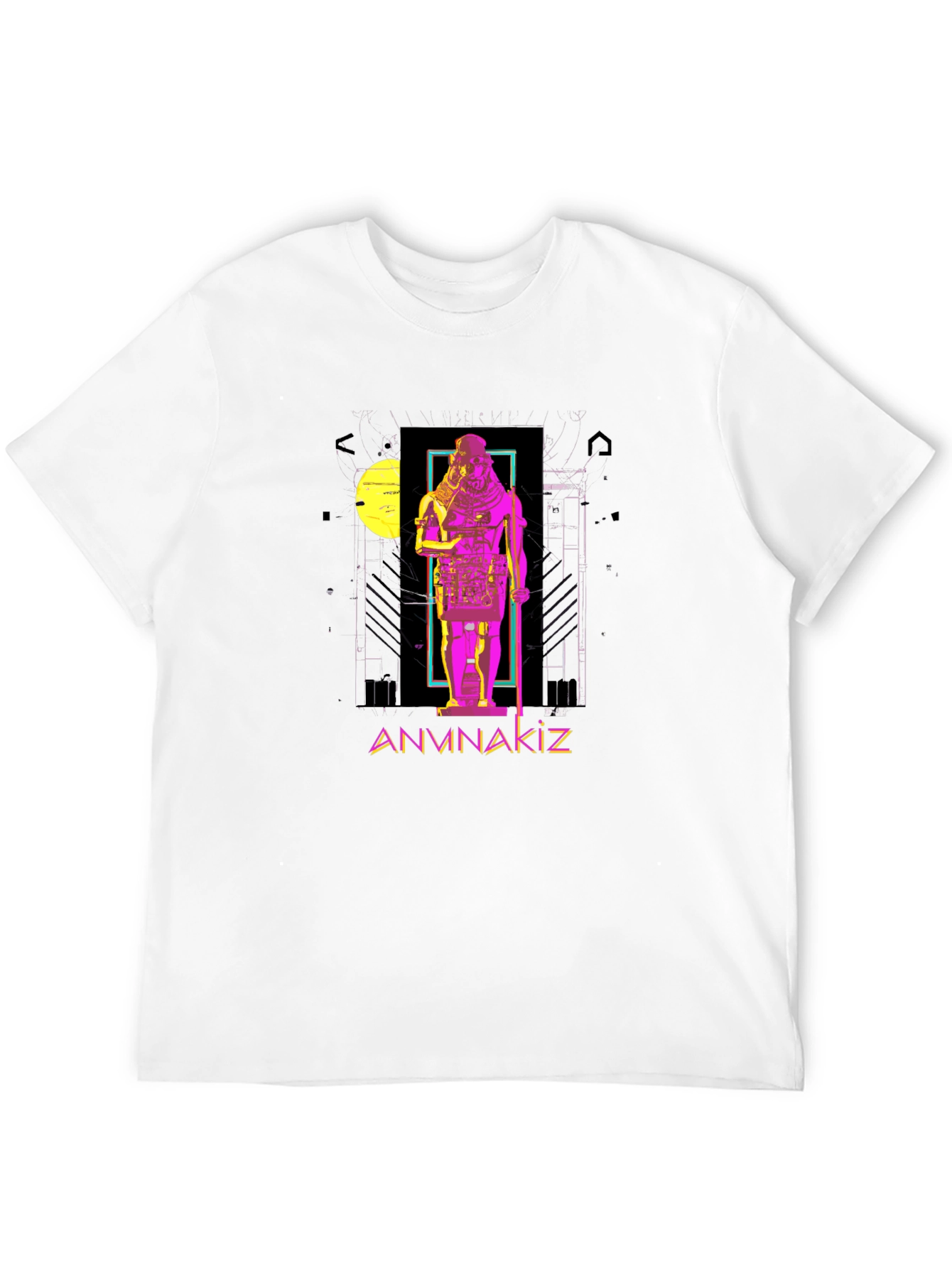 Anunnaki Graphic Print Black T-Shirt