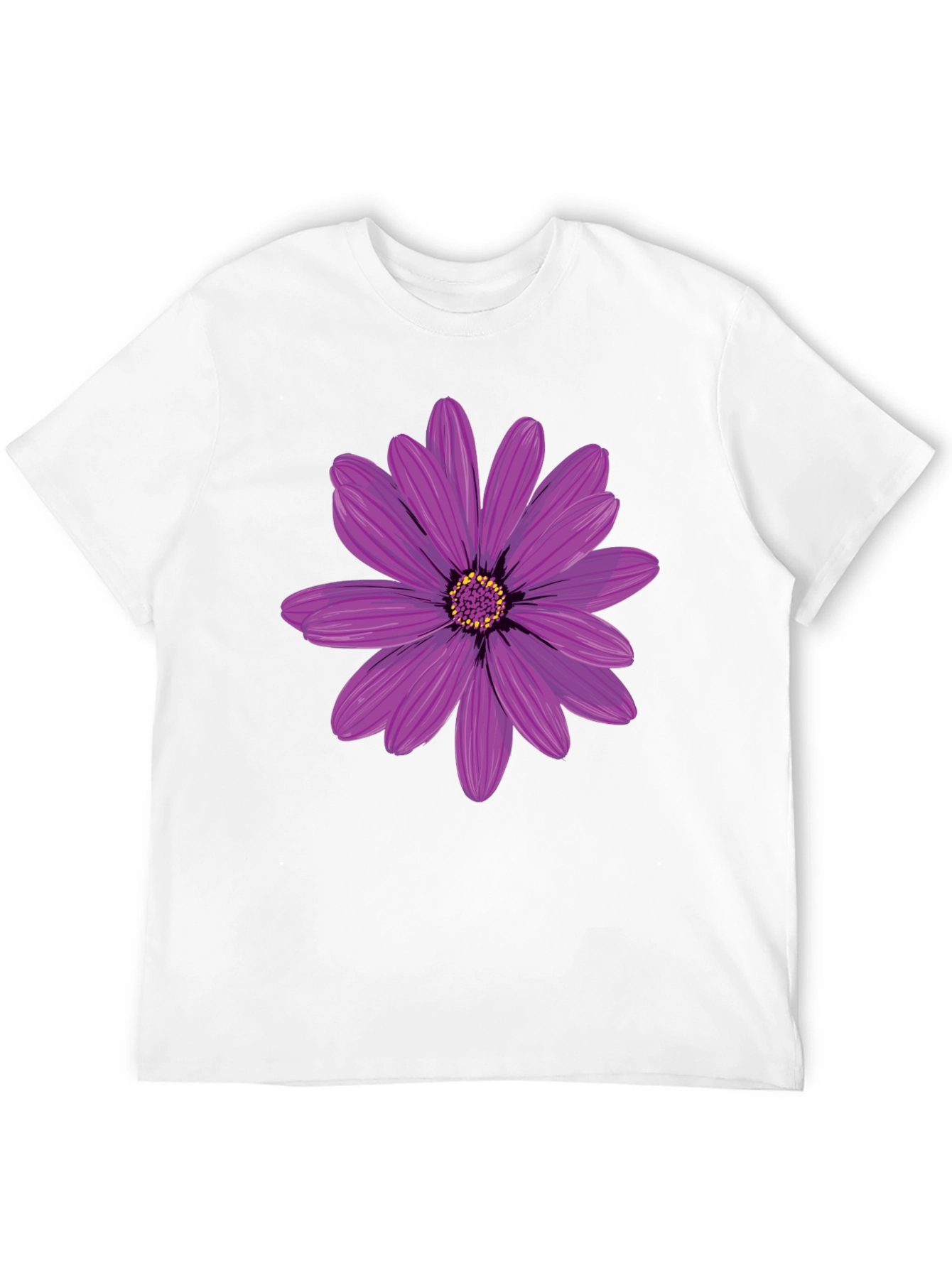 Floral Graphic T-Shirt - Black Cotton Blend