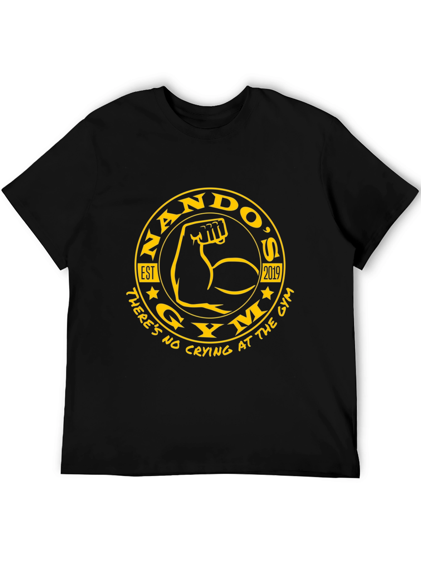 Nandos Gym Black T-Shirt - No Crying!