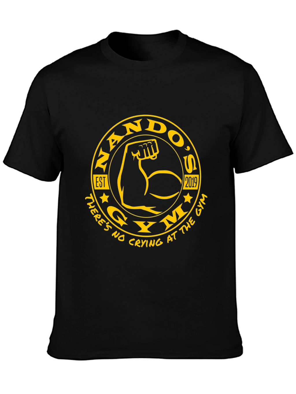 Nandos Gym Black T-Shirt - No Crying!